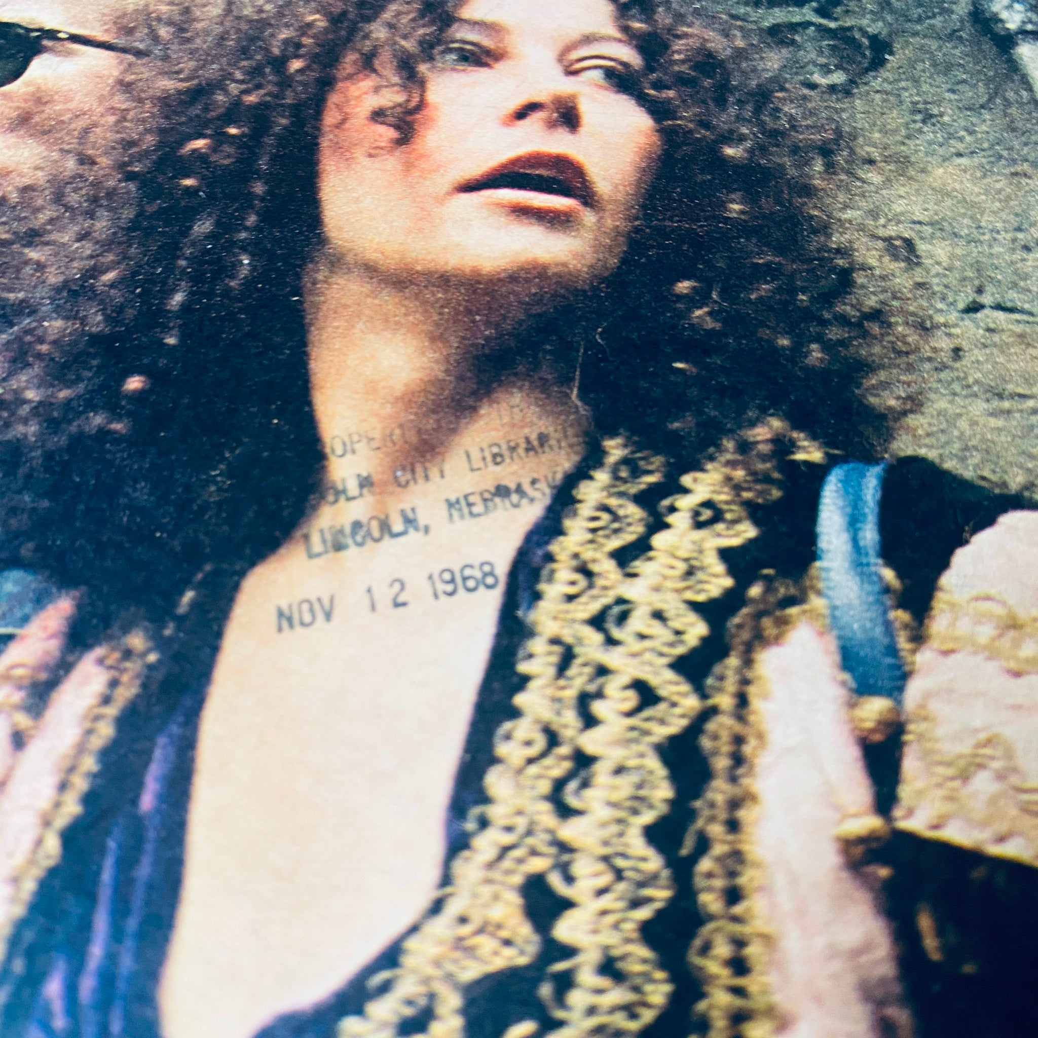 Close-up of a feature in The New York Times Magazine from November 10, 1968, highlighting a woman with curly hair, part of an article about Andy Warhol.