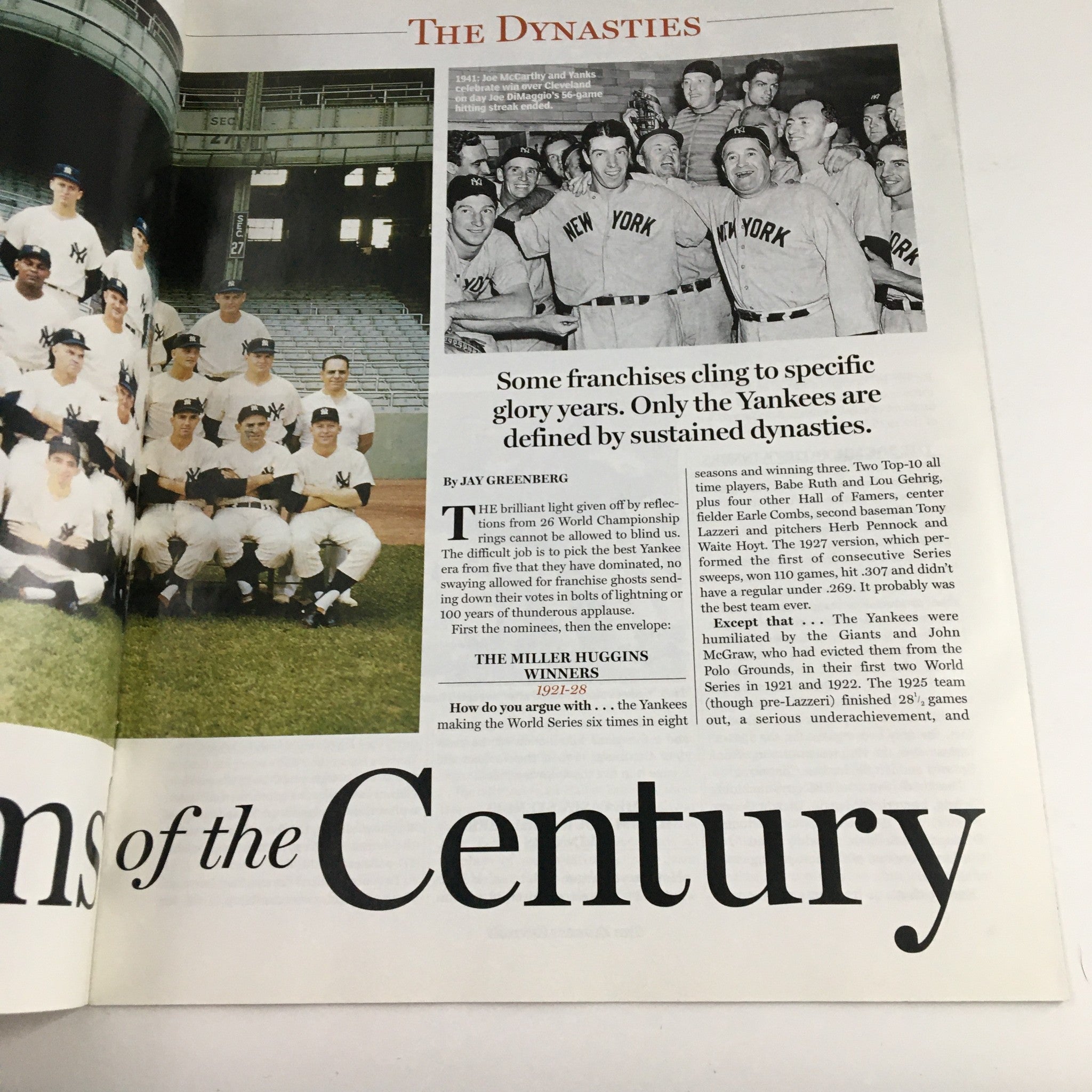 New York Post 2003 The Yankees Century Legends Part 9 Joe McCarthy & The Yanks