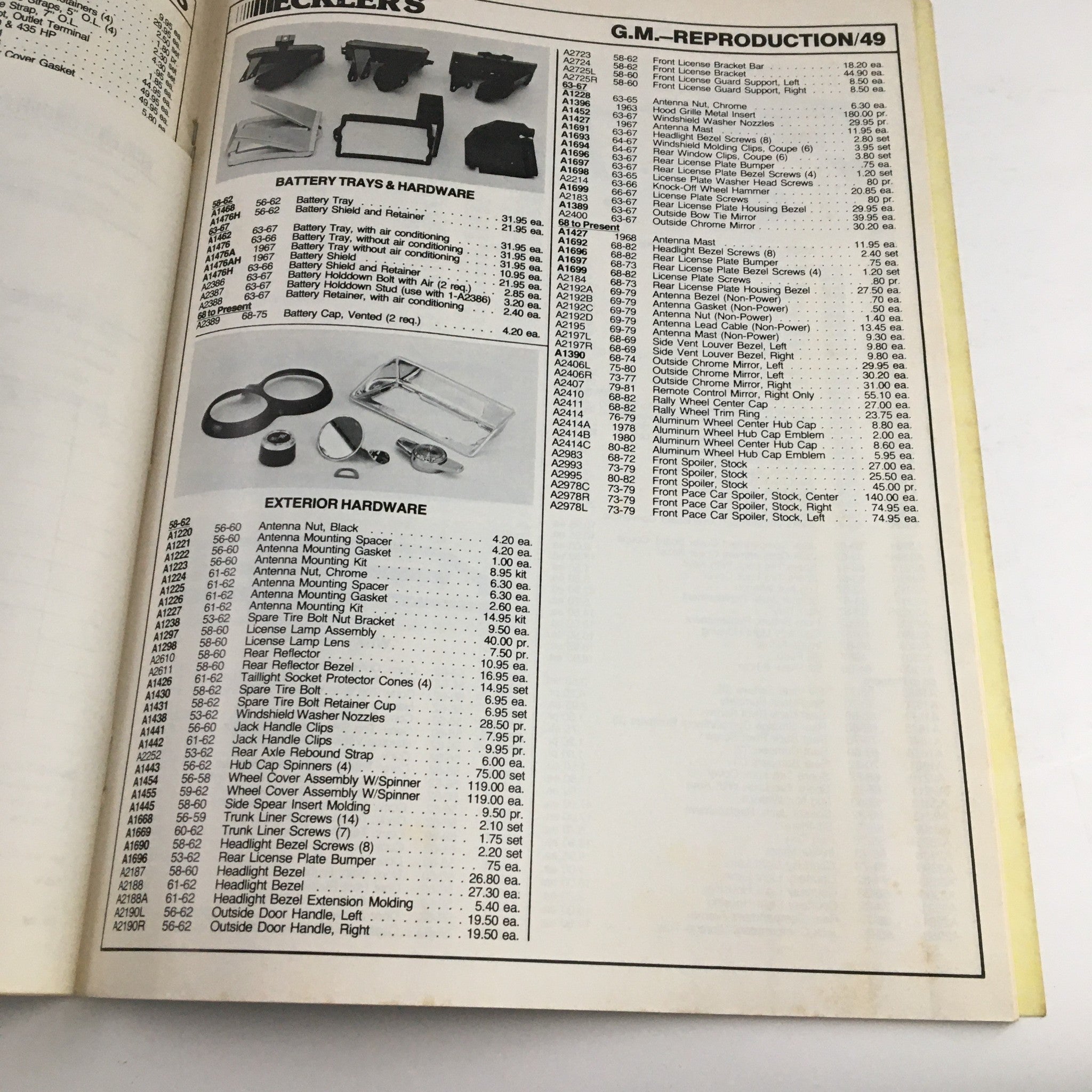 Complete Line of Corvette Parts & Accessories Eckler Corvette Parts 1983 Catalog