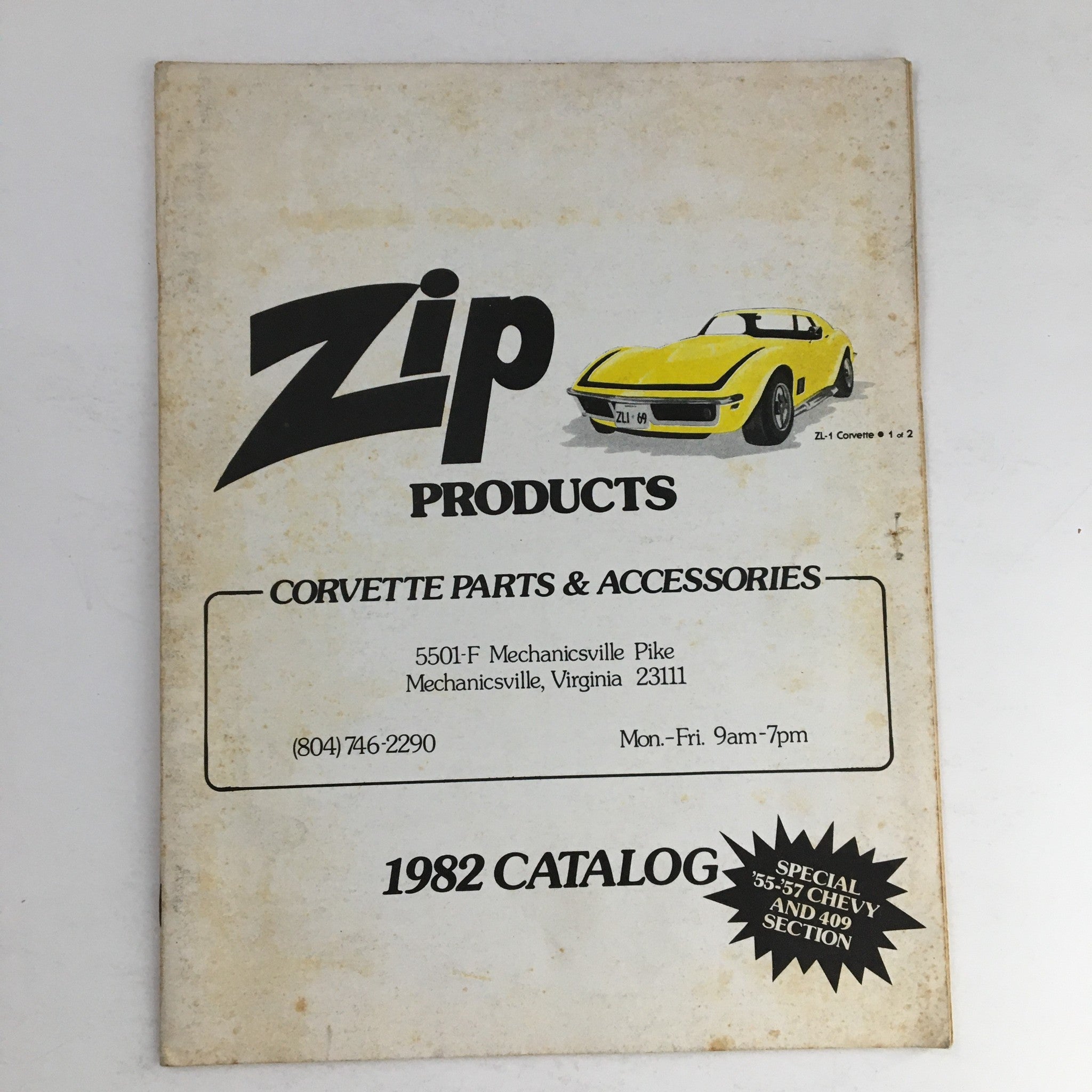 Zip Products Corvette Parts & Accessories 1982 Catalog