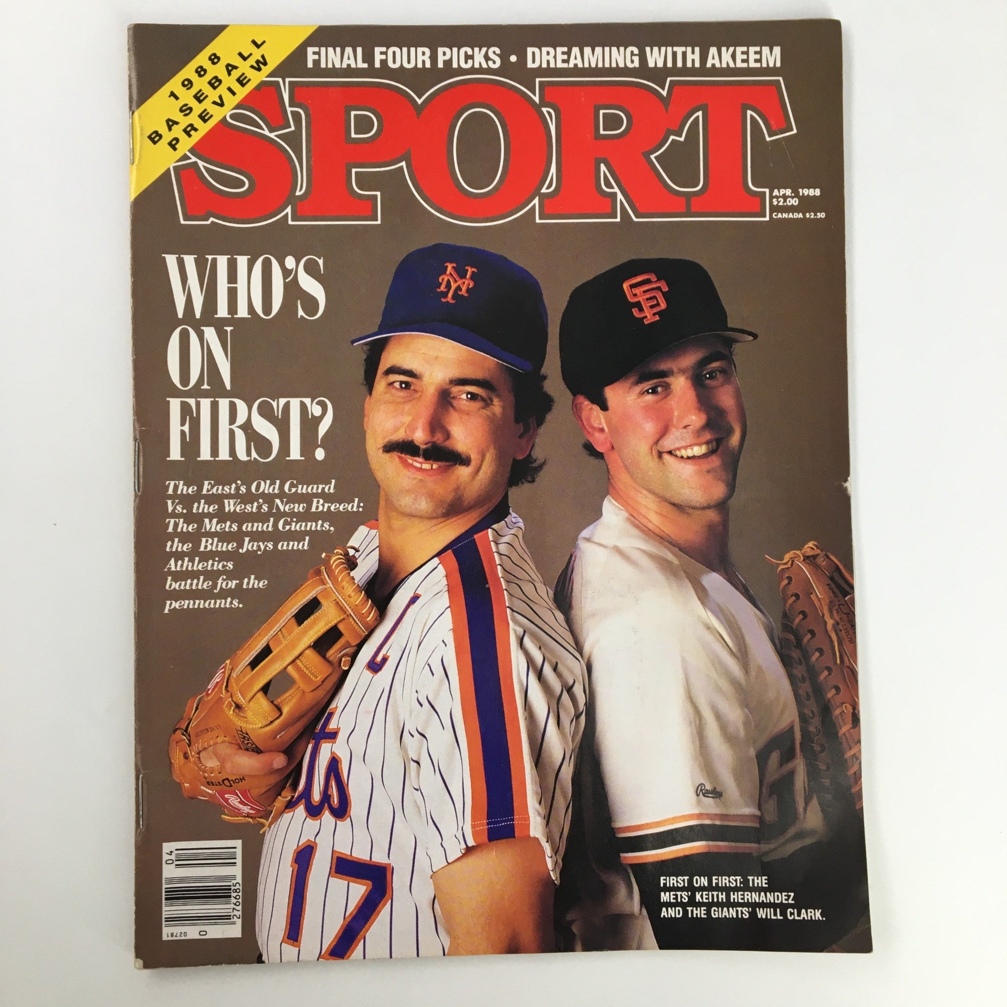 VTG Sport Magazine April 1988 Mets Keith Hernandez & Giants Will Clark No Label