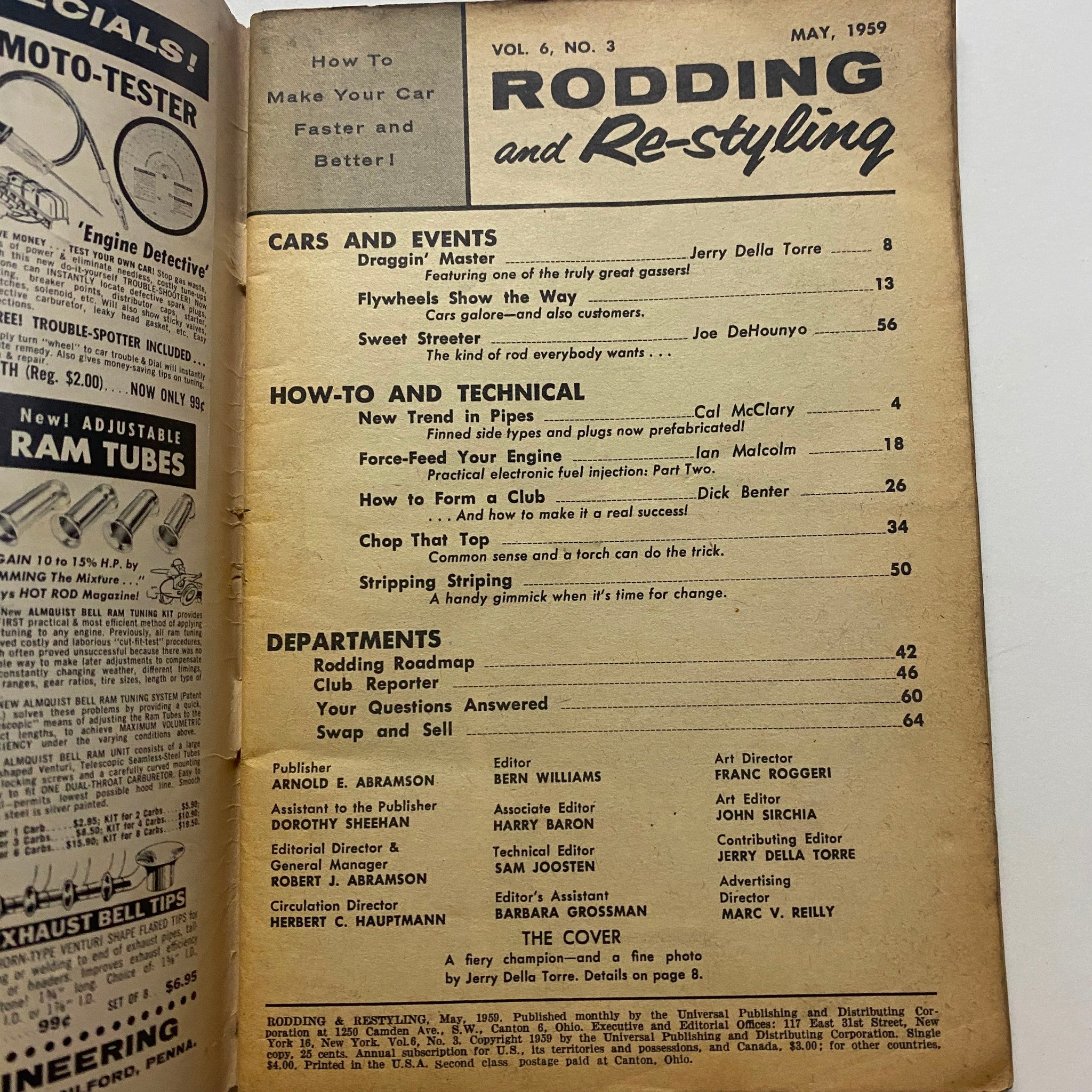 VTG Rodding & Re-Styling Magazine May 1959 A Fiery Champion No Label