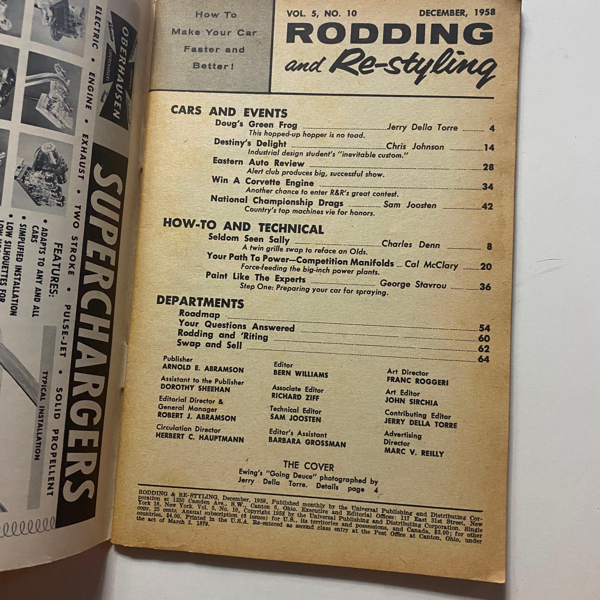 VTG Rodding & Re-Styling Magazine December 1958 Ewing's Going Deuce No Label