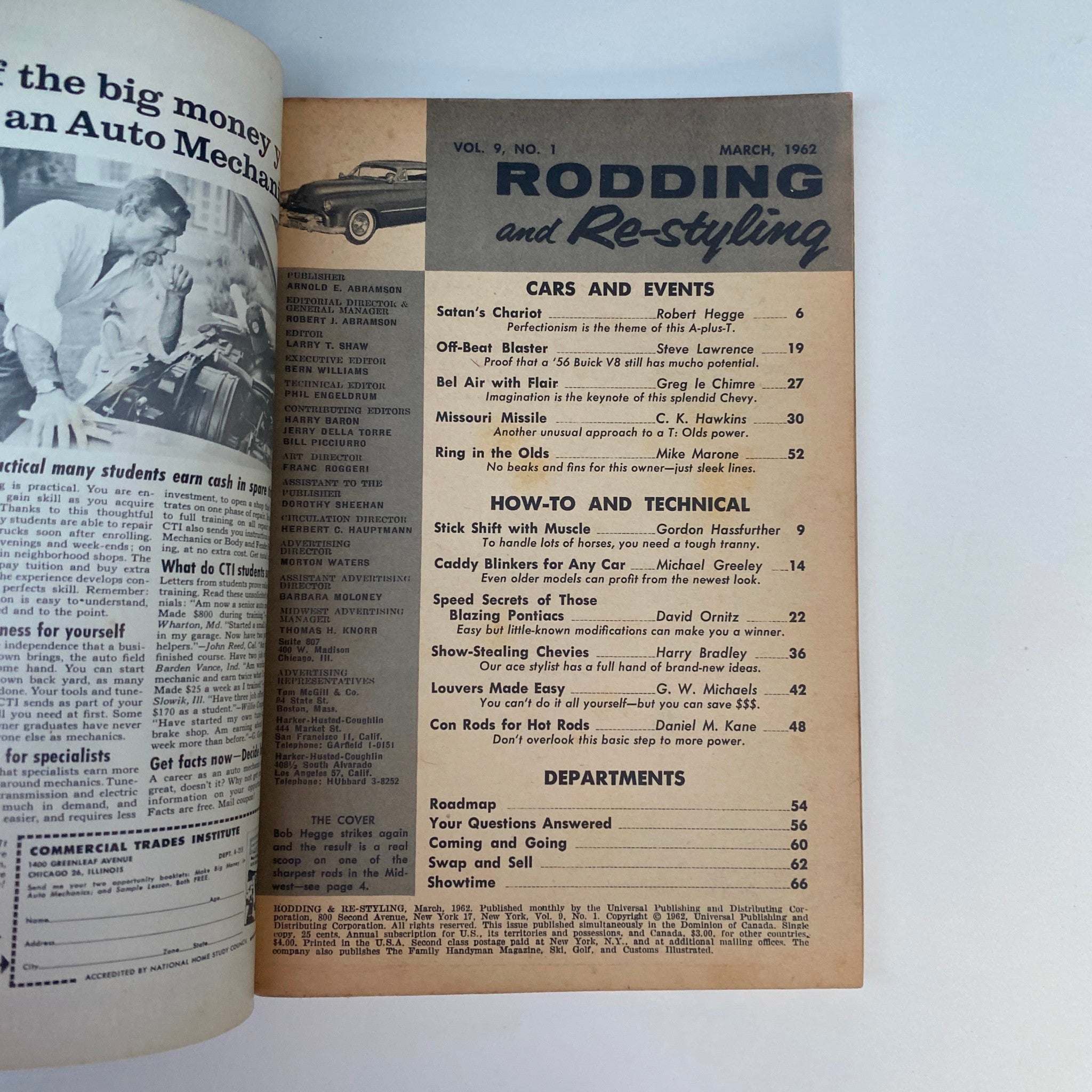 VTG Rodding & Re-Styling Magazine March 1962 Satan's Chariot No Label