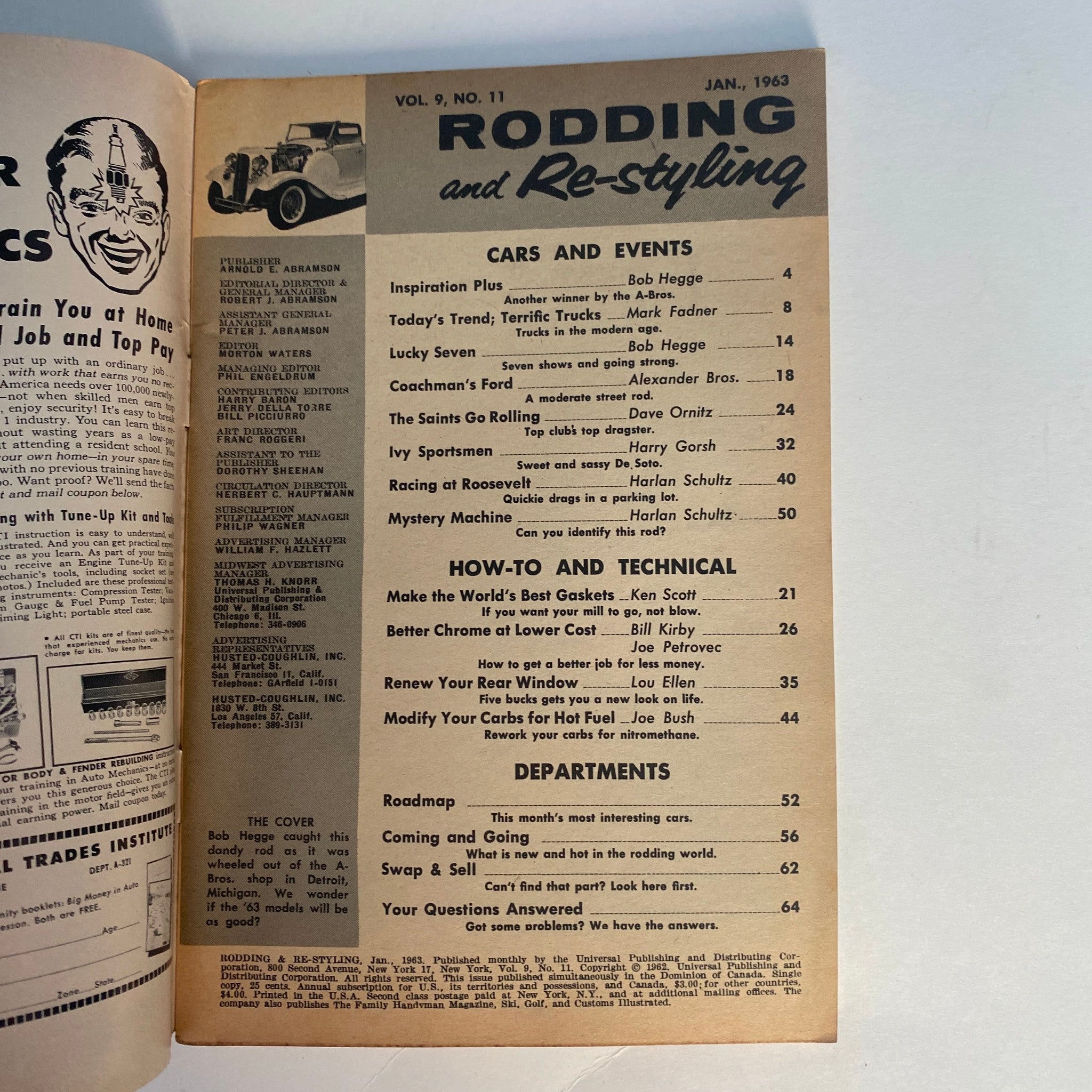 VTG Rodding & Re-Styling Magazine January 1963 The Saints Go Rolling No Label