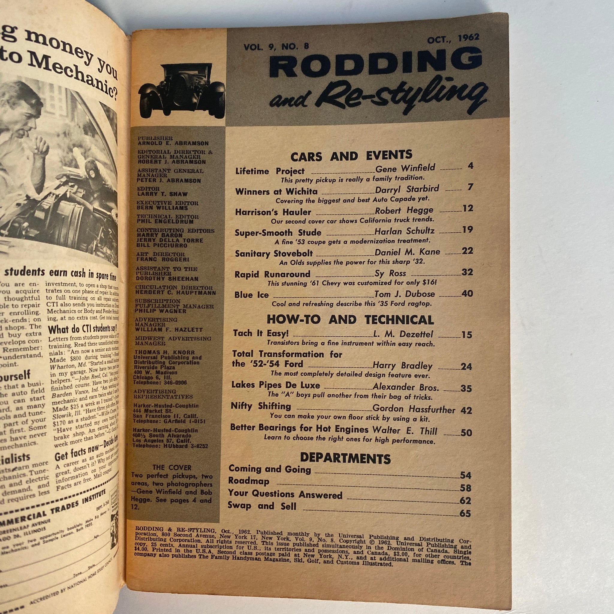 VTG Rodding & Re-Styling Magazine October 1962 The Pickups California No Label