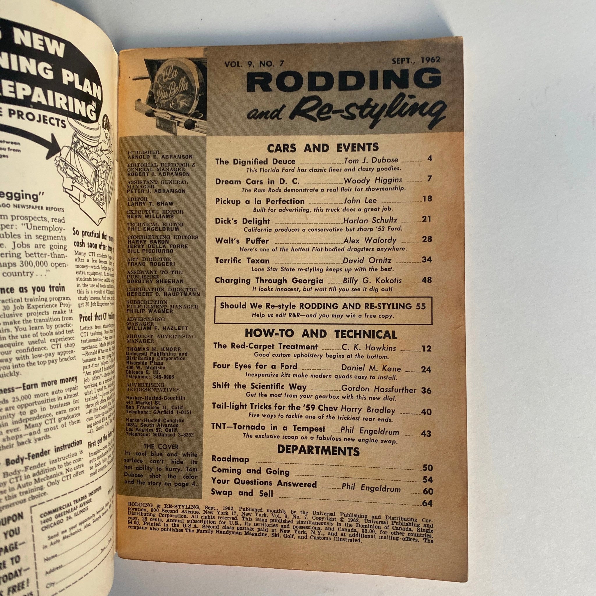 VTG Rodding & Re-Styling Magazine September 1962 The Dignified Deuce No Label