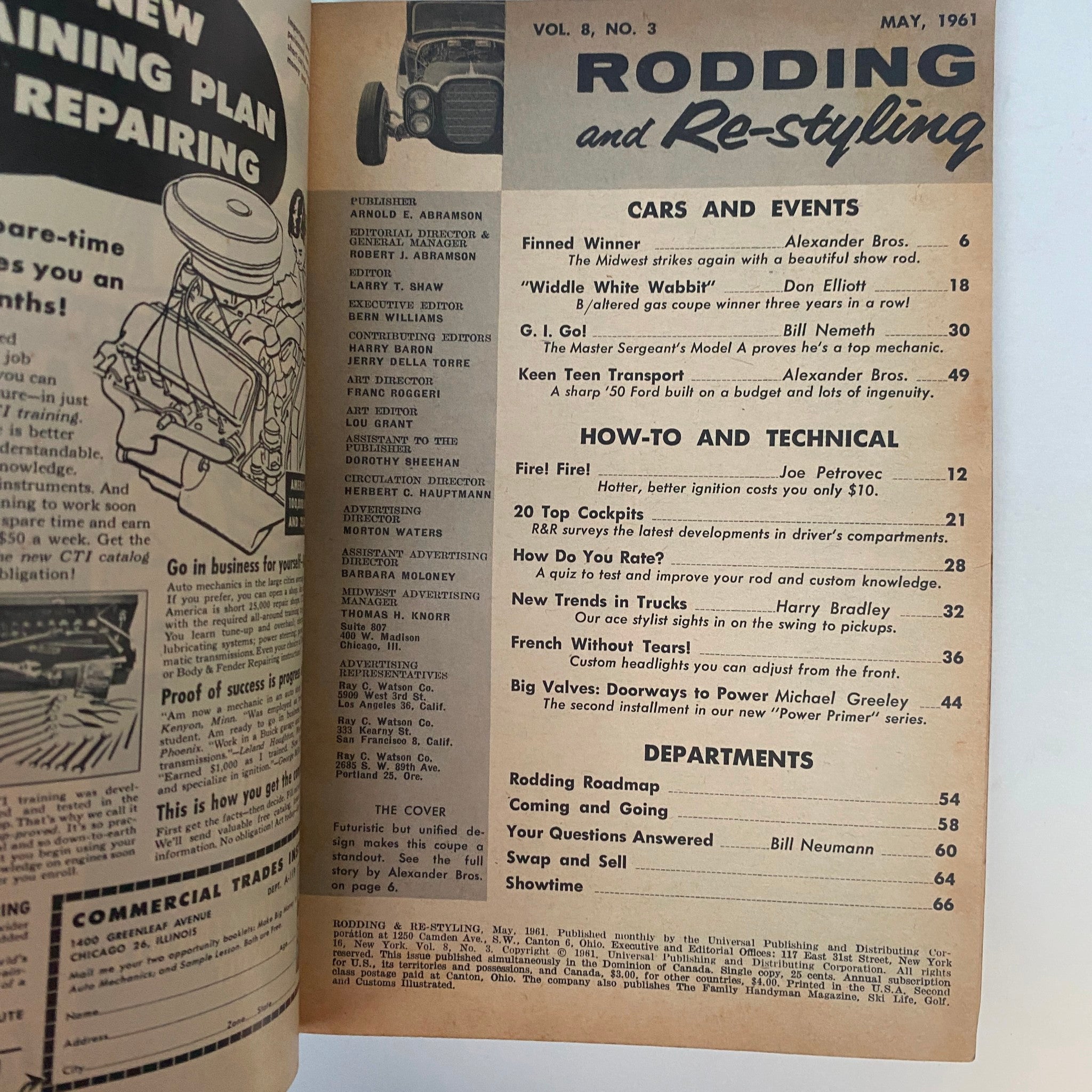 Rodding & Re-Styling Magazine May 1961 Creampuff Treatments No Label