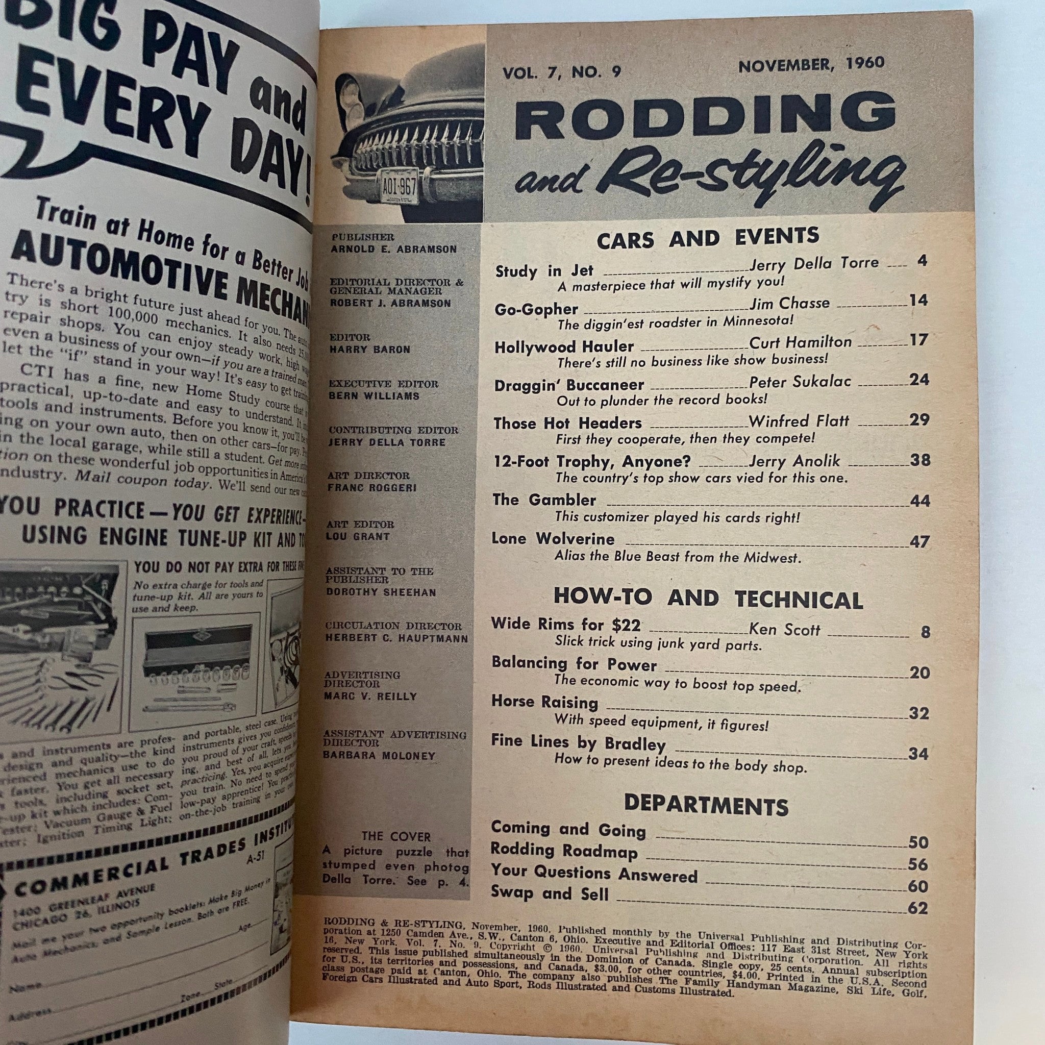 Rodding & Re-Styling Magazine March 1961 Meet The "Red Fever" No Label