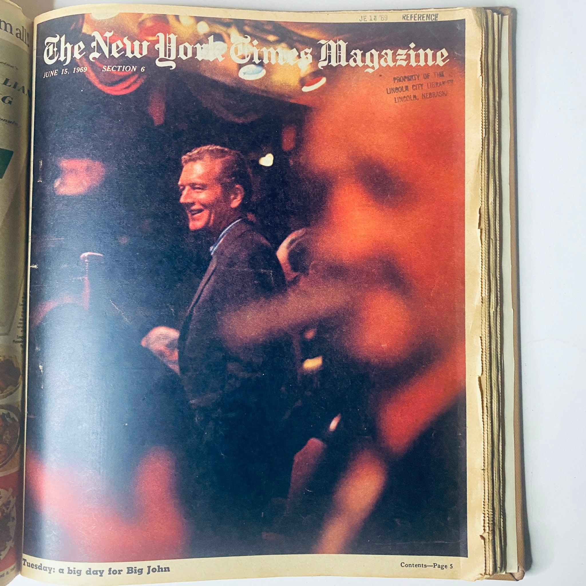 Cover of The New York Times Magazine from June 15, 1969, featuring a photograph capturing a renowned figure, emphasizing the magazine’s focus on significant personalities.