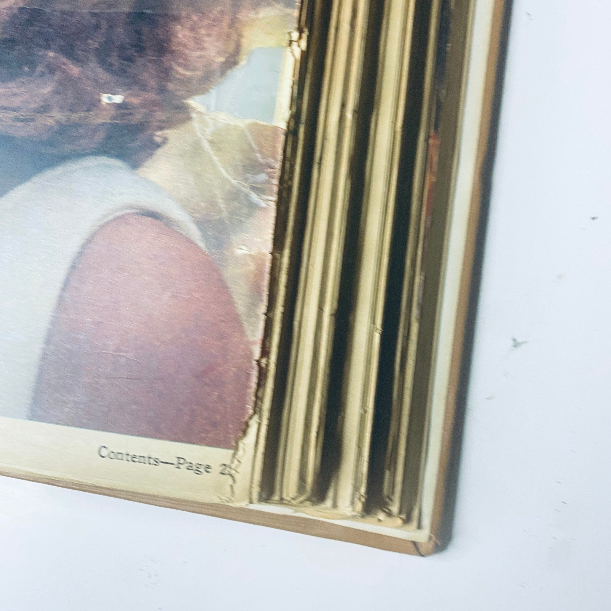 Side view of the cover of The New York Times Bound Magazine November 30, 1969, highlighting the magazine's spine and details from the pages.