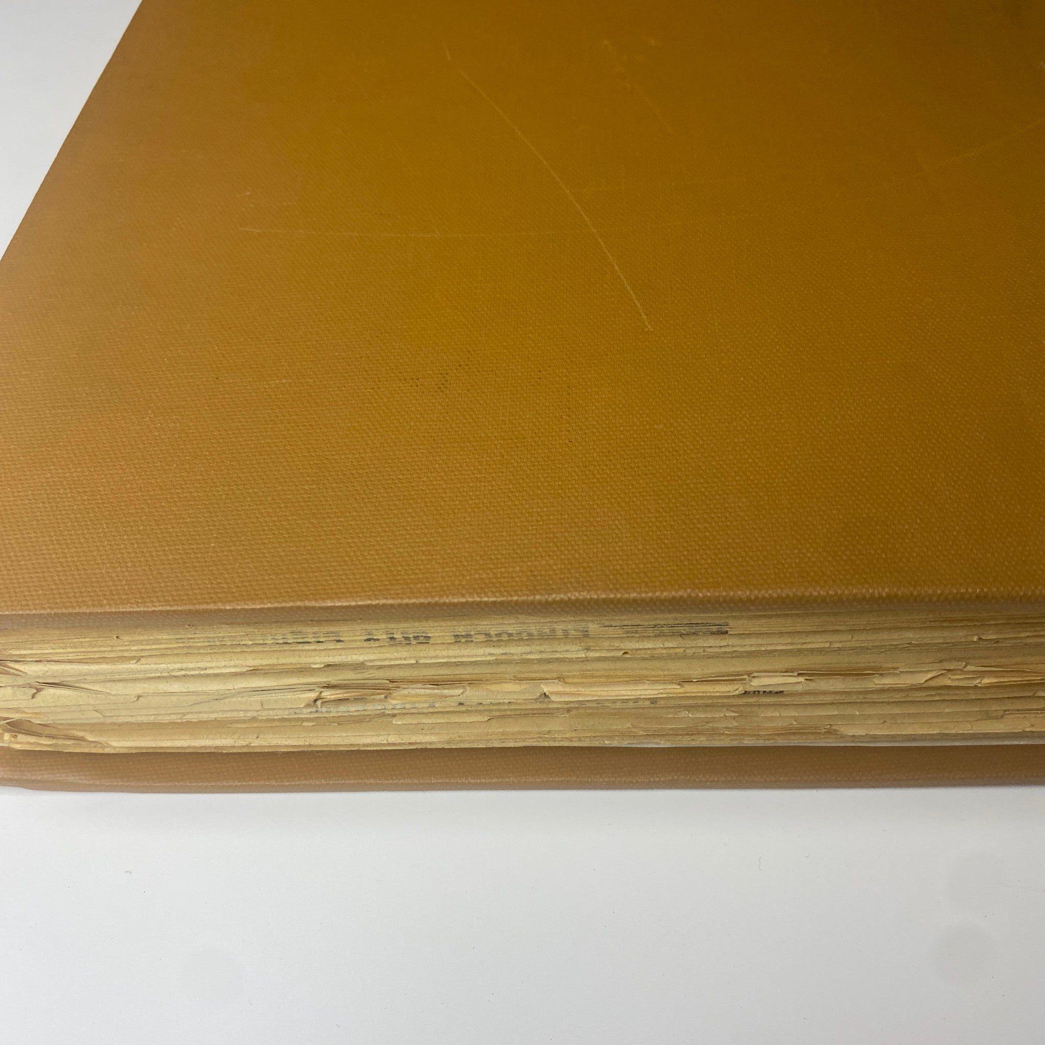 Side view of The New York Times Library Edition Bound Magazine 1970 September - October, showing the spine of the bound volume.