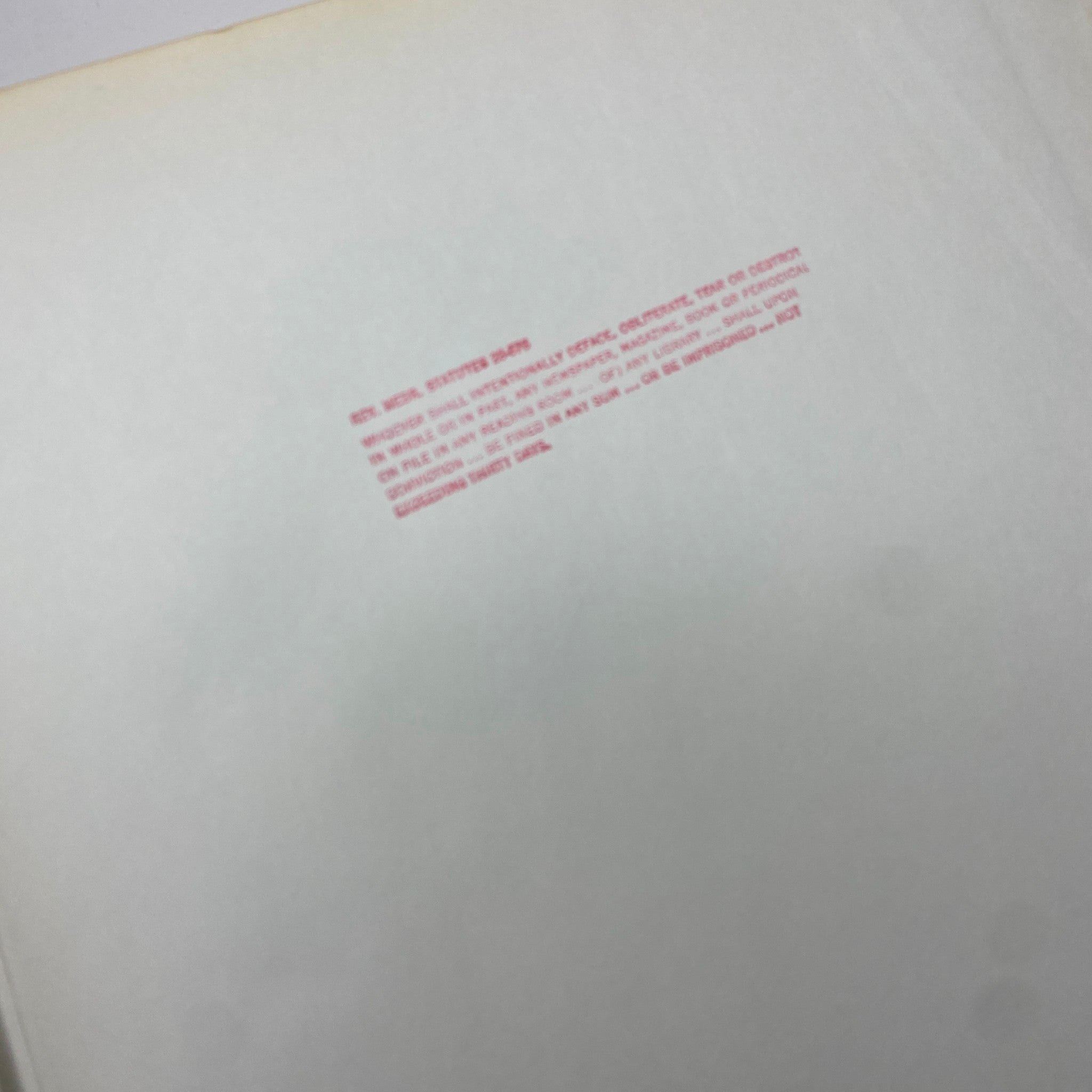 Back cover of the New York Times Bound Magazine November-December 1971, featuring a library property stamp and usage notes.