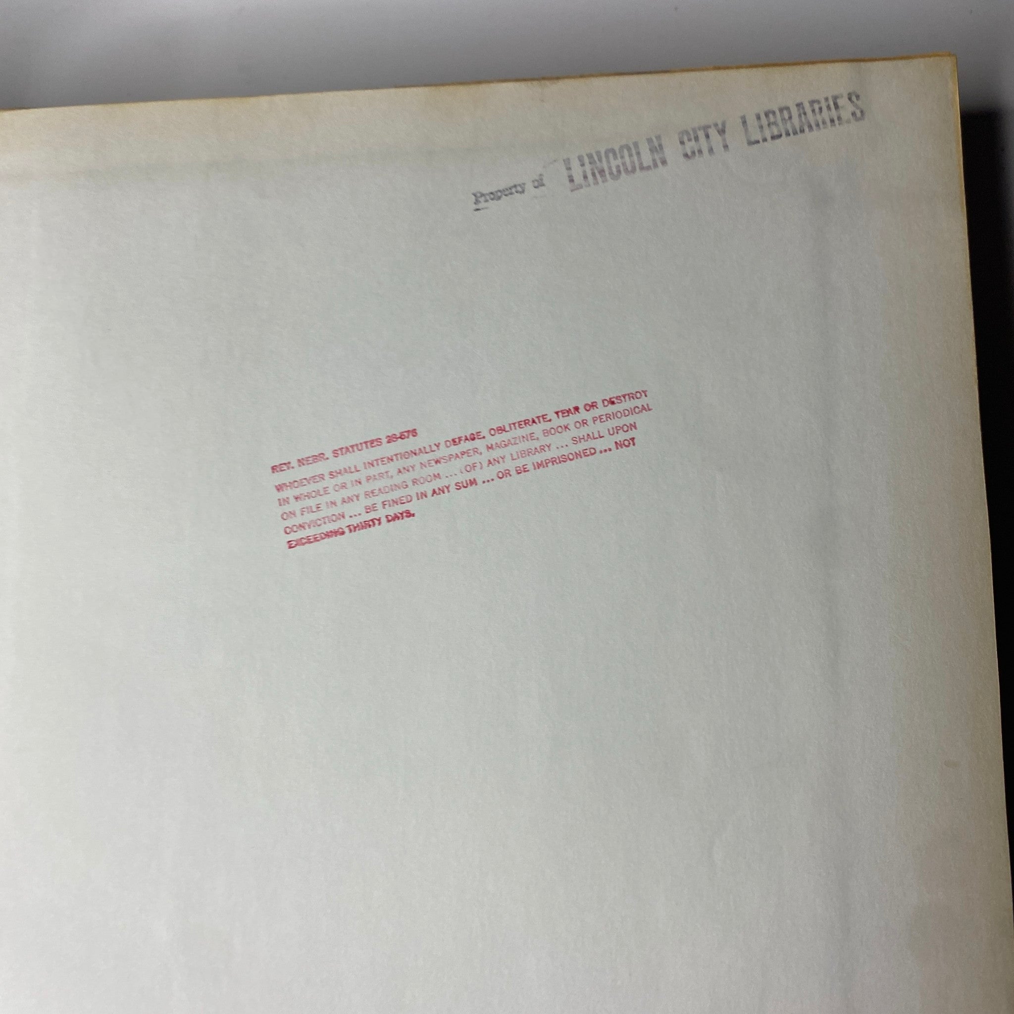 Back cover of The New York Times Library Edition Bound Magazine May - June 1971, featuring a library stamp and usage details.