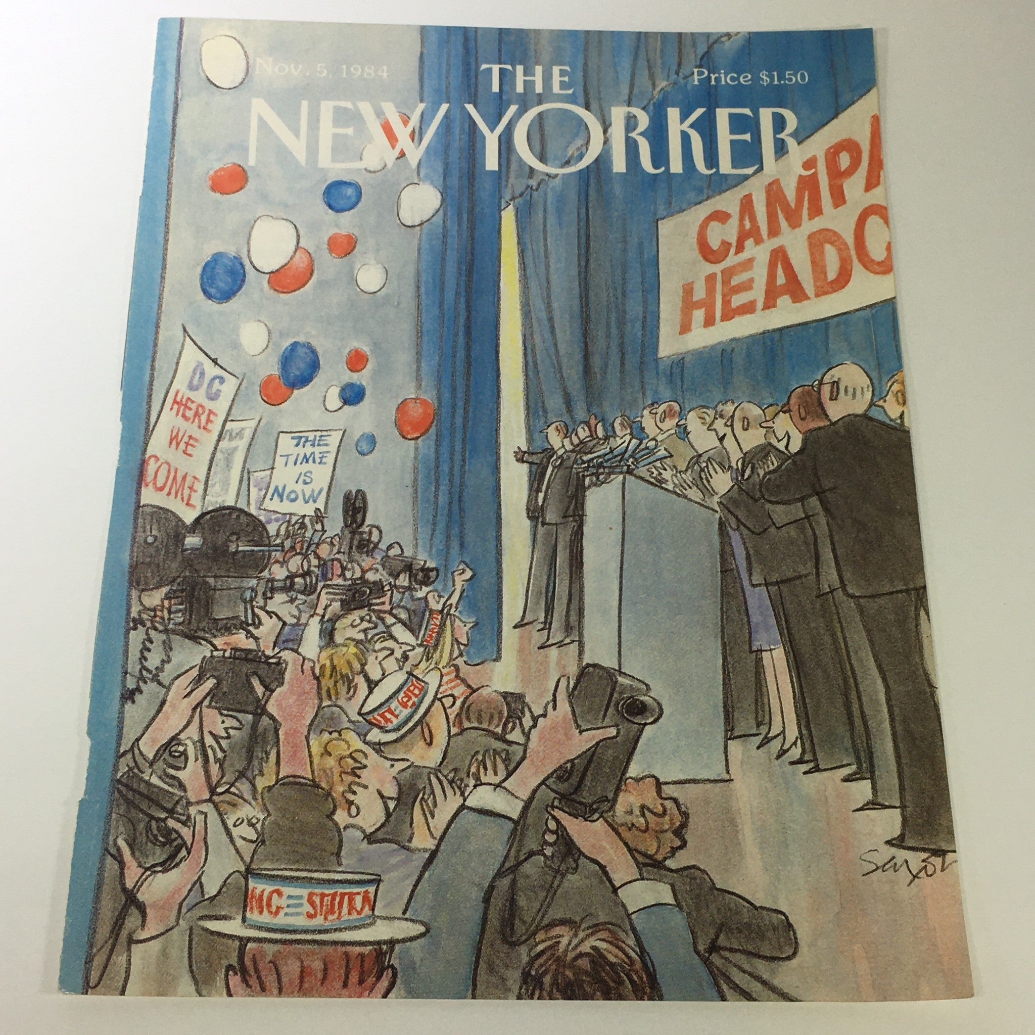 COVER ONLY - The New Yorker Magazine November 5 1984 - Charles Saxon