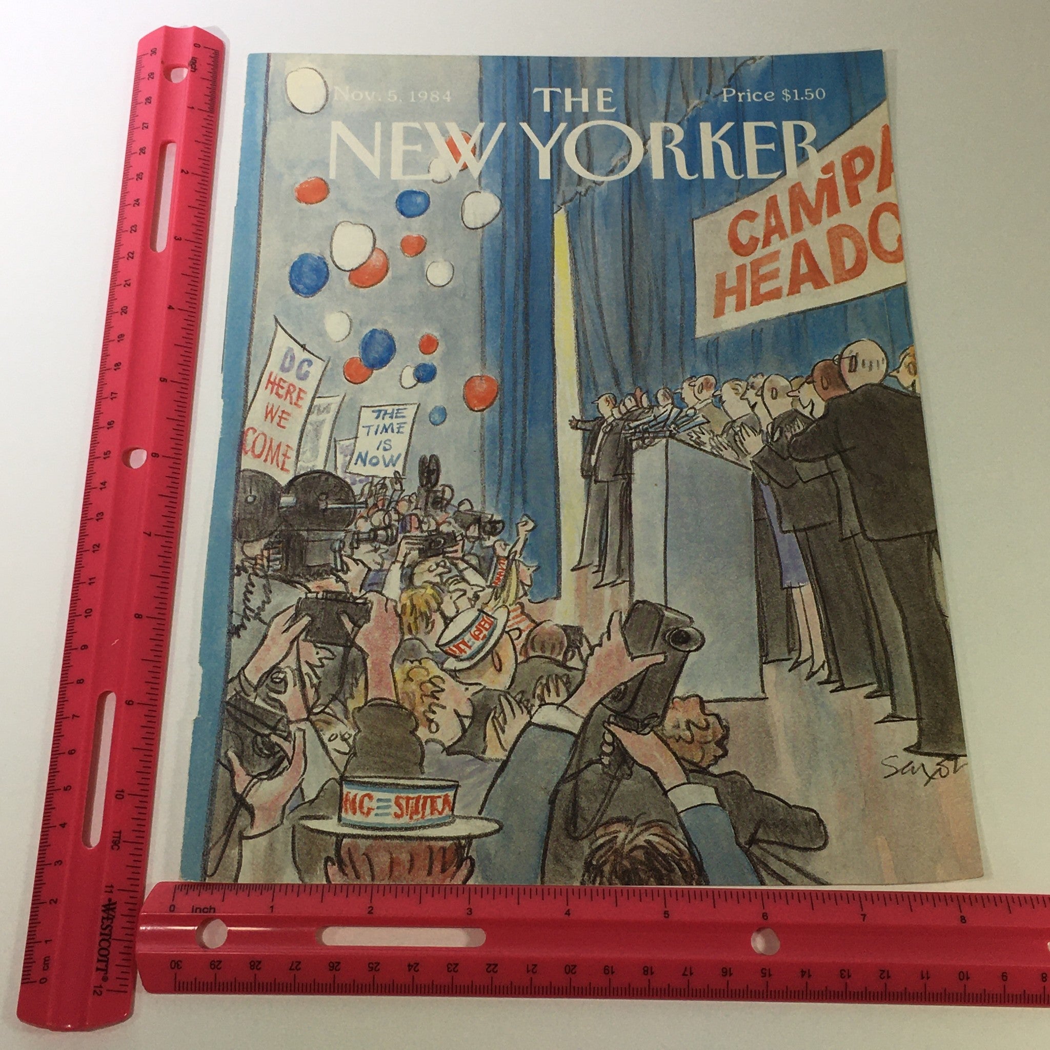 COVER ONLY - The New Yorker Magazine November 5 1984 - Charles Saxon