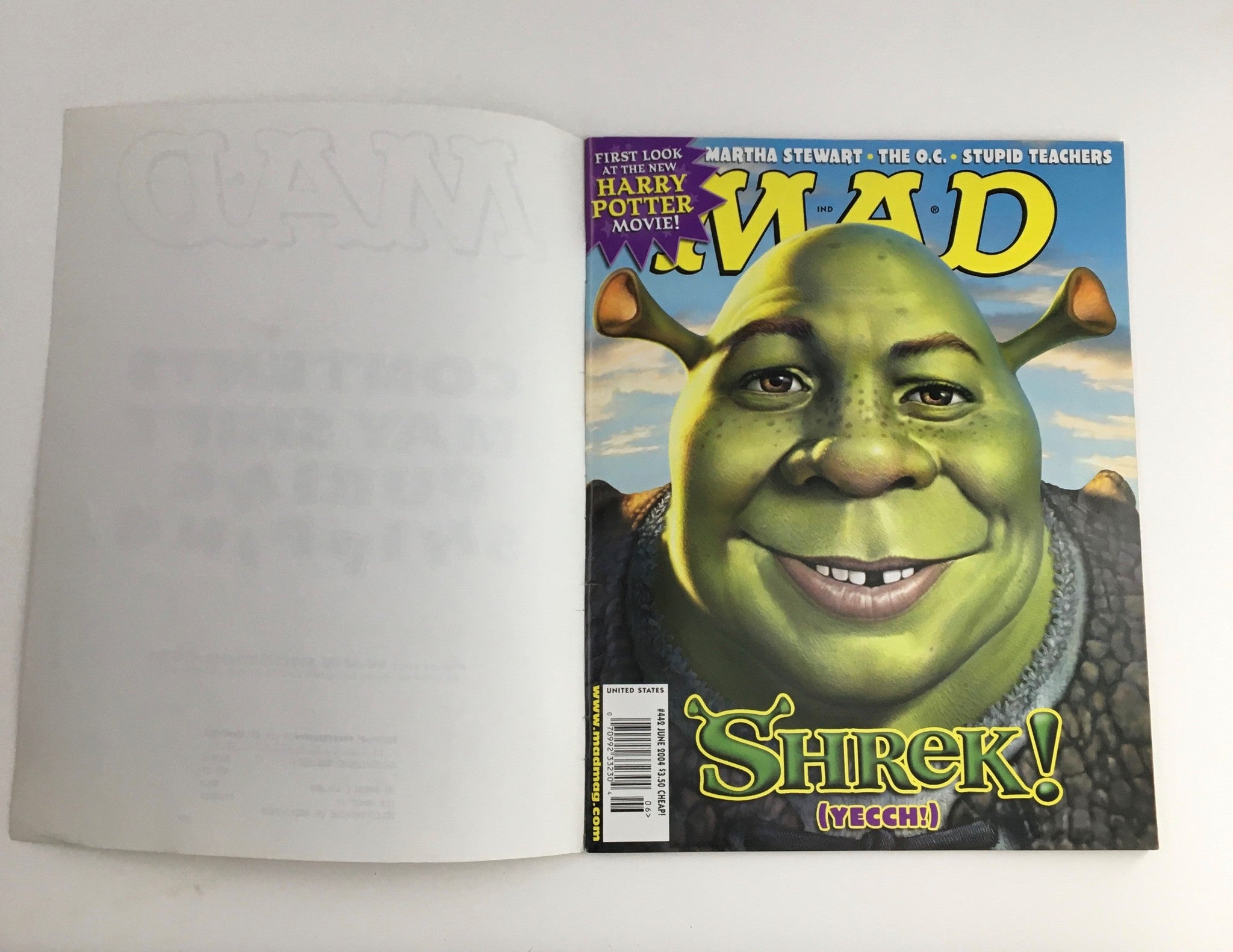 Mad Magazine June 2004 #442 Shrek & Martha S. Very Fine VF 8.0 Subscription Copy