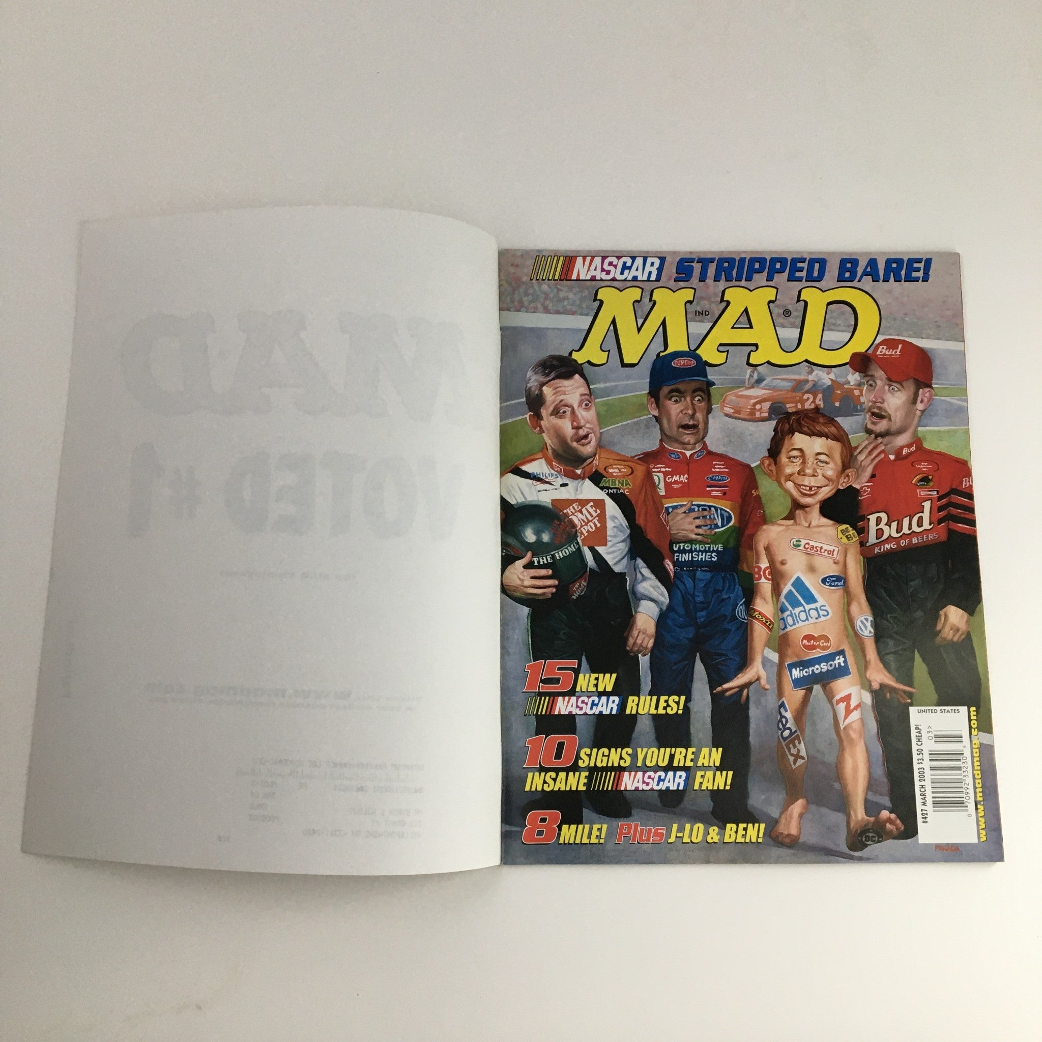 Mad Magazine March 2003 #427 Nascar Stripped Very Fine VF 8.0 Subscription Copy