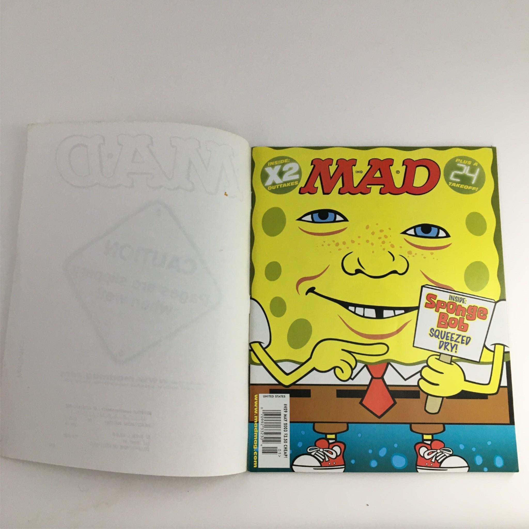 Mad Magazine May 2003 #429 SpongeBob SquarePants Fine FN 6.0 Subscription Copy