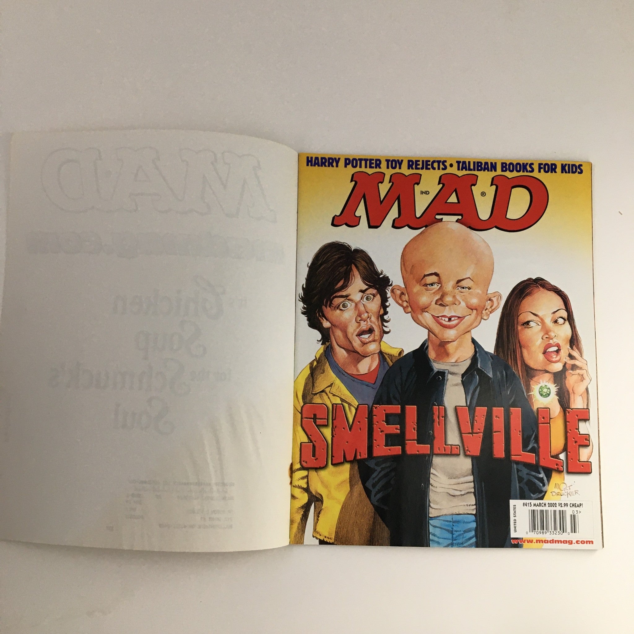 Mad Magazine March 2002 #415 Smallville Parody Fine FN 6.0 Subscription Copy