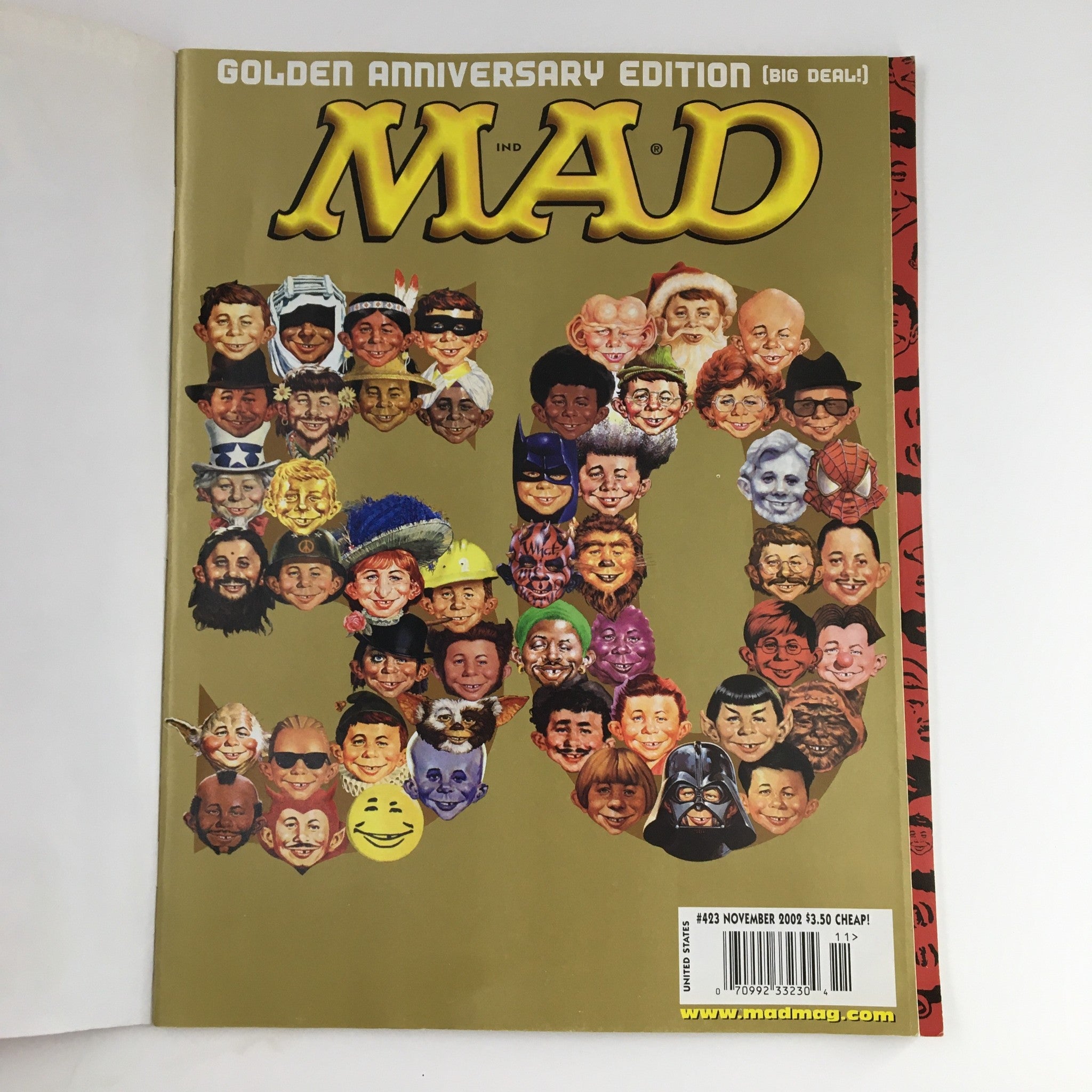 Mad Magazine November 2002 #423 Golden Anniversary David Letterman FN Fine 6.0