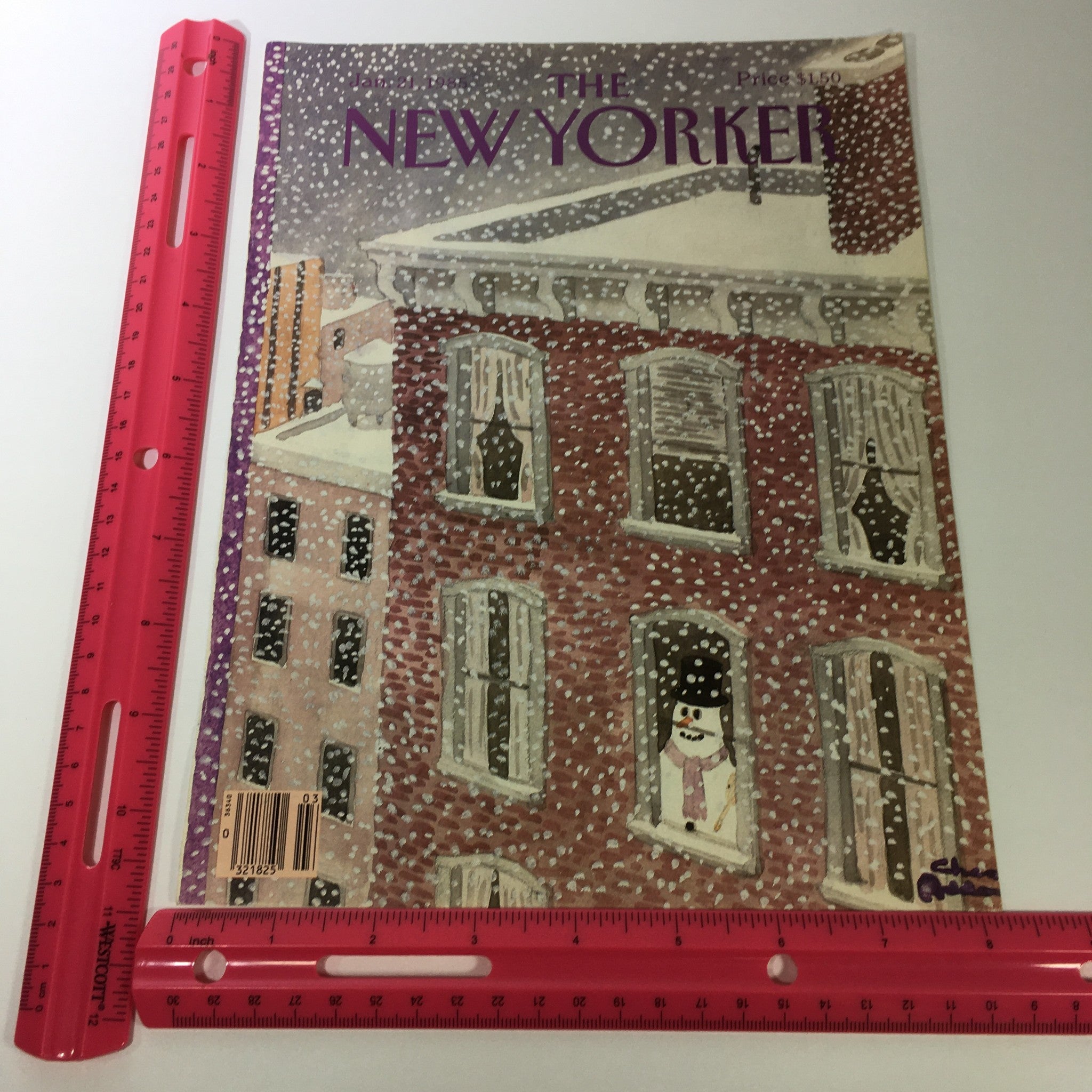 COVER ONLY - The New Yorker Magazine January 21 1985 - Chas Addams