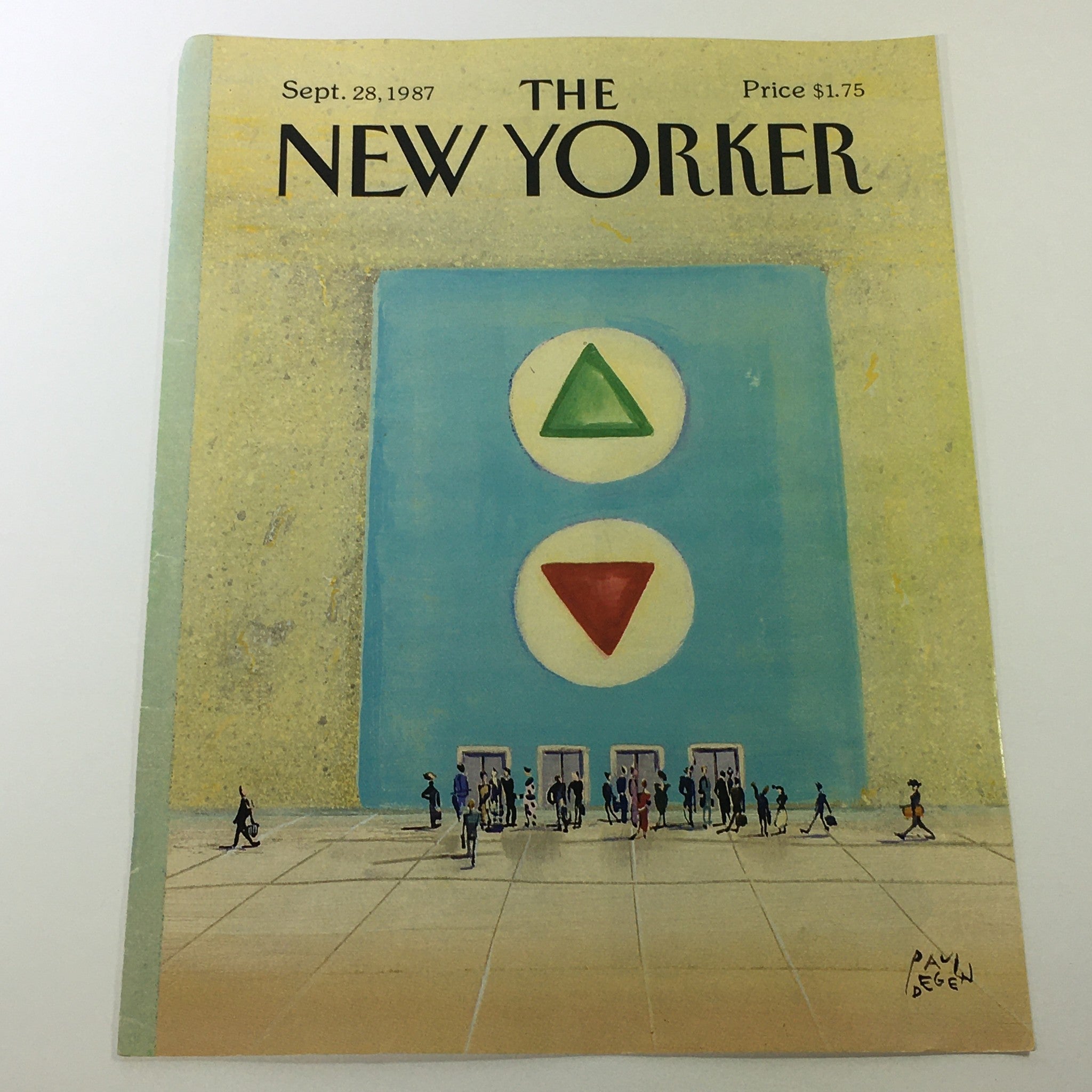 COVER ONLY - The New Yorker Magazine September 28 1987 - Paul Degen