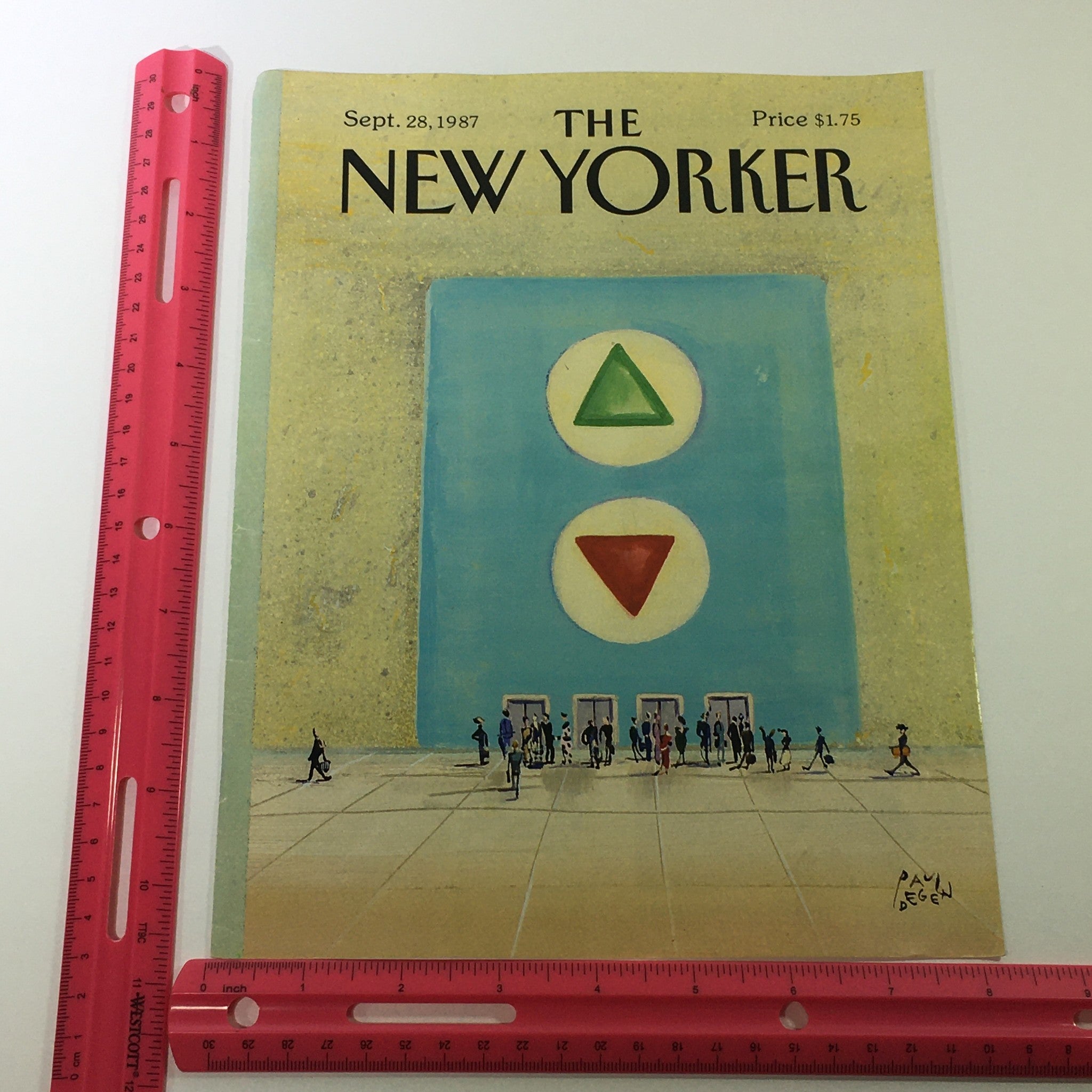 COVER ONLY - The New Yorker Magazine September 28 1987 - Paul Degen