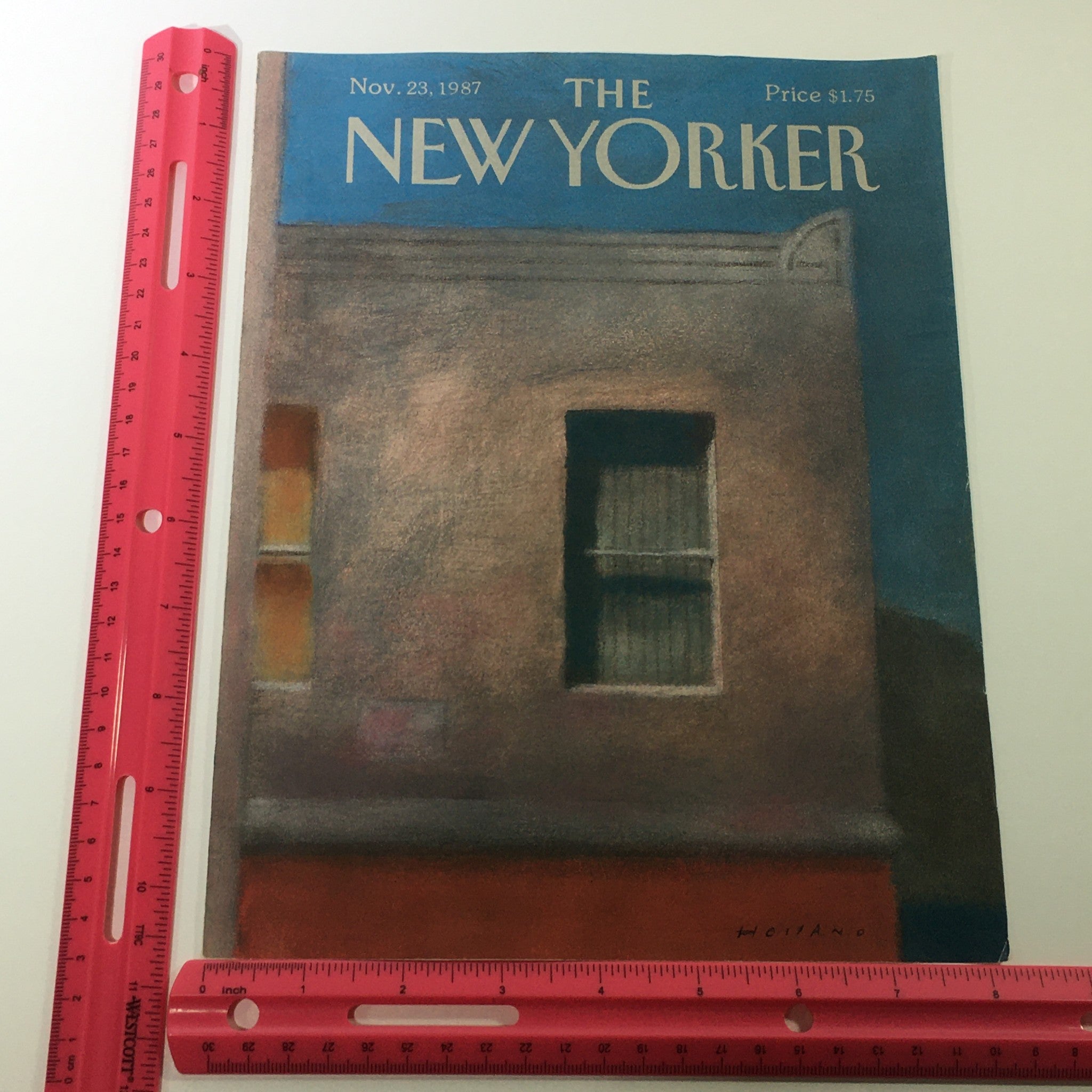 COVER ONLY - The New Yorker Magazine November 23 1987 - Brad Holland