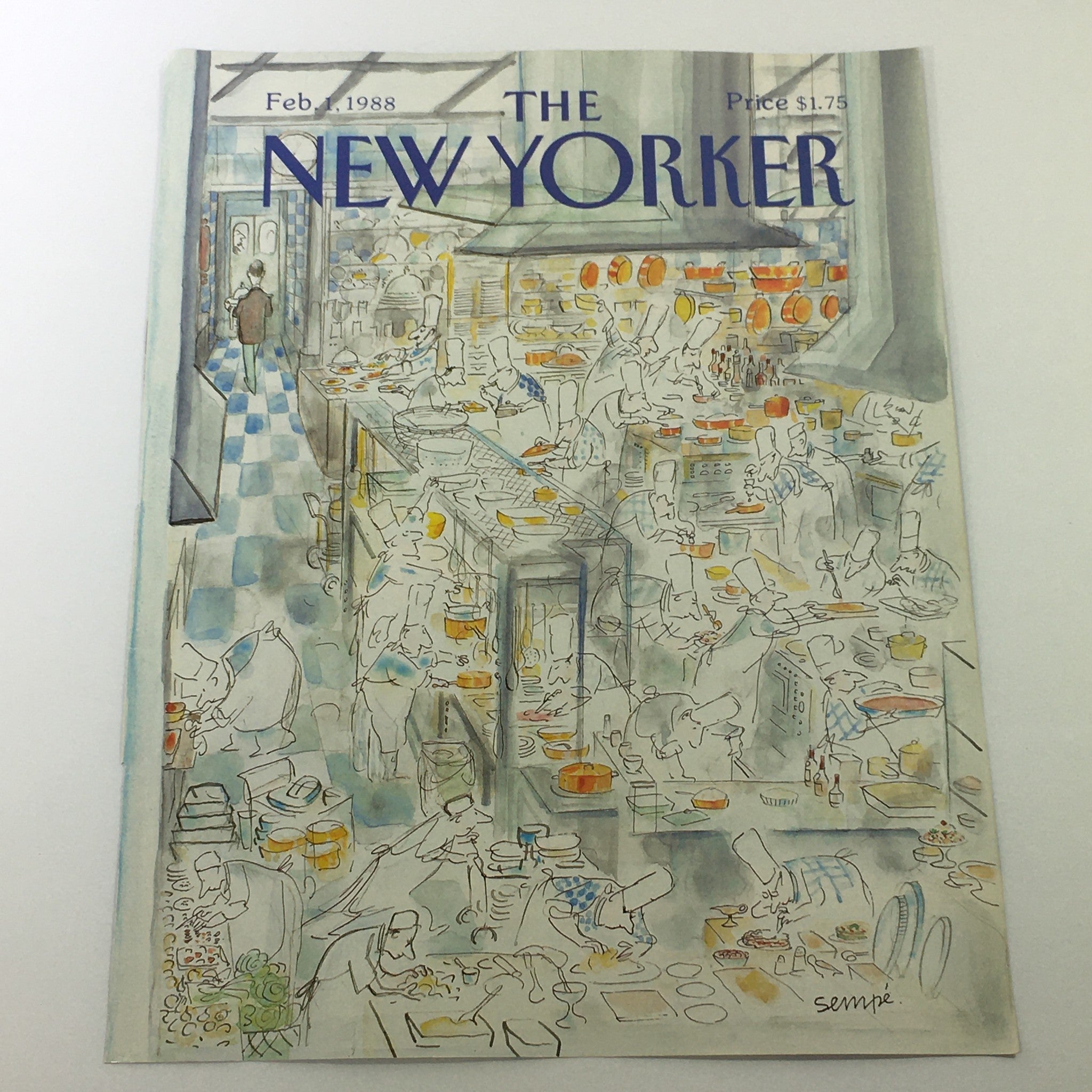 COVER ONLY - The New Yorker Magazine February 1 1988 - Jean Jacques-Sempe