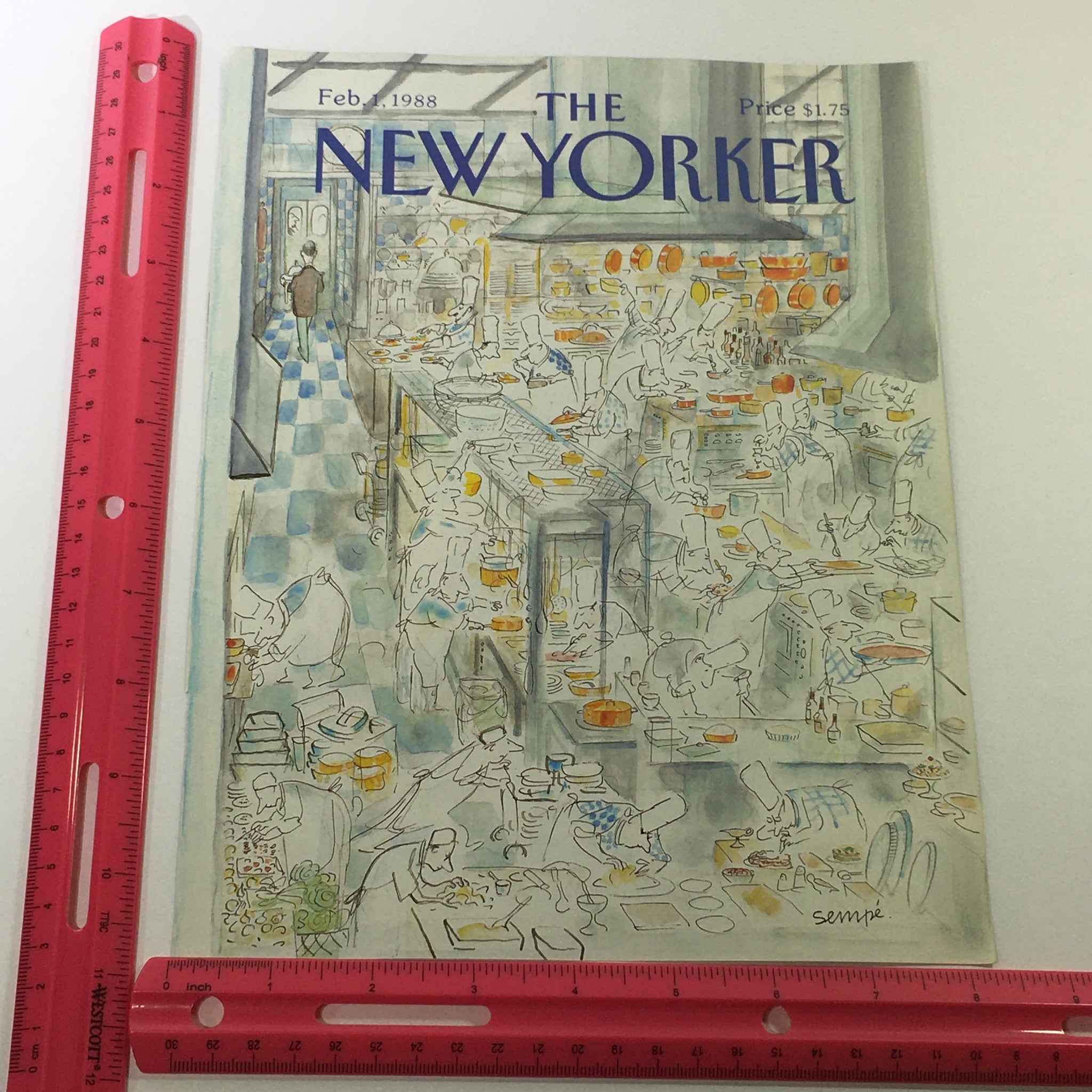 COVER ONLY - The New Yorker Magazine February 1 1988 - Jean Jacques-Sempe