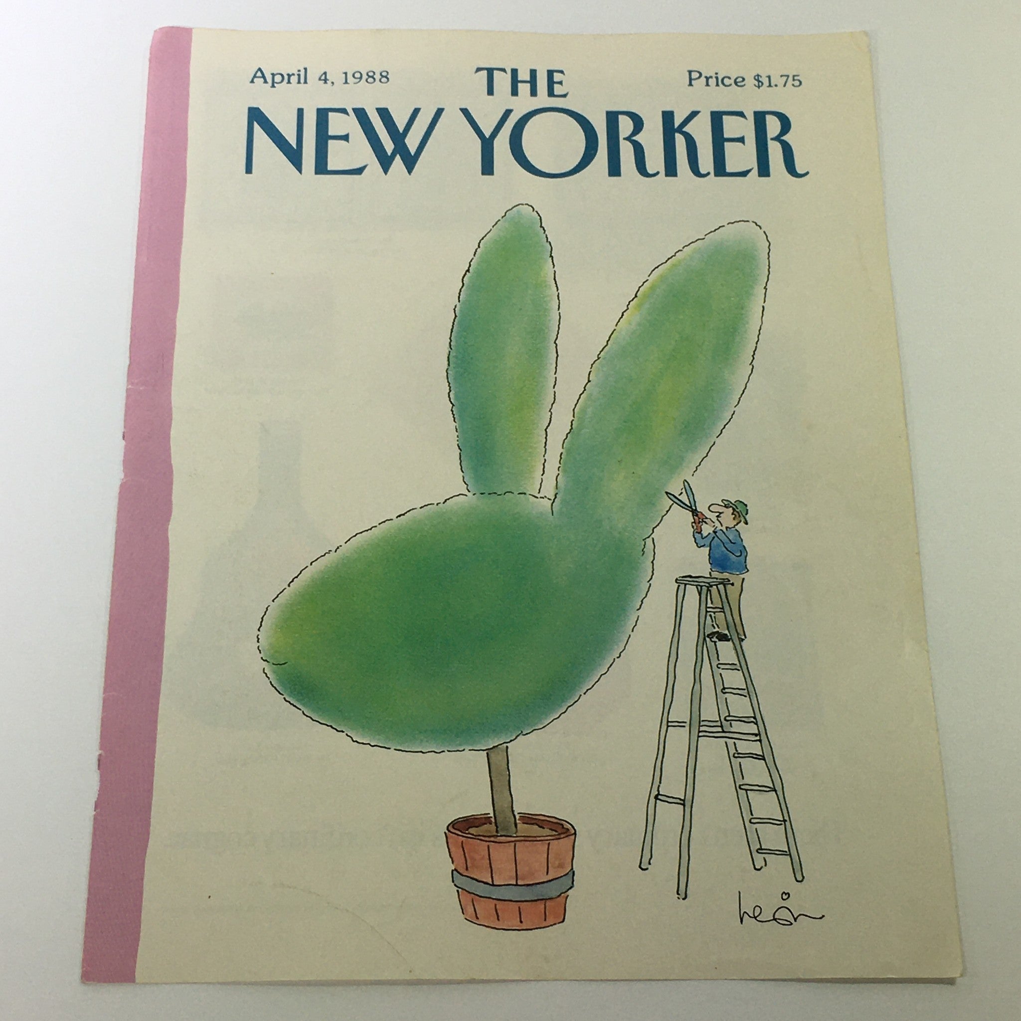 COVER ONLY - The New Yorker Magazine April 4 1988 - Heidi Goennel