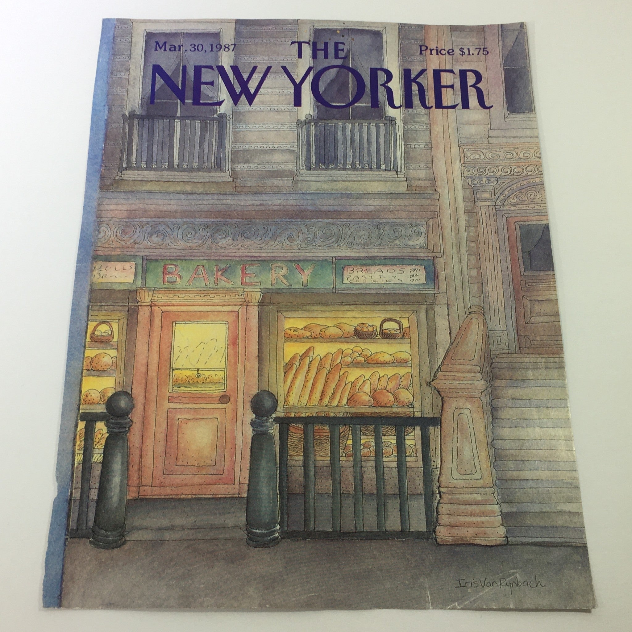 COVER ONLY - The New Yorker Magazine March 30 1987 - Iris Van Rynbach