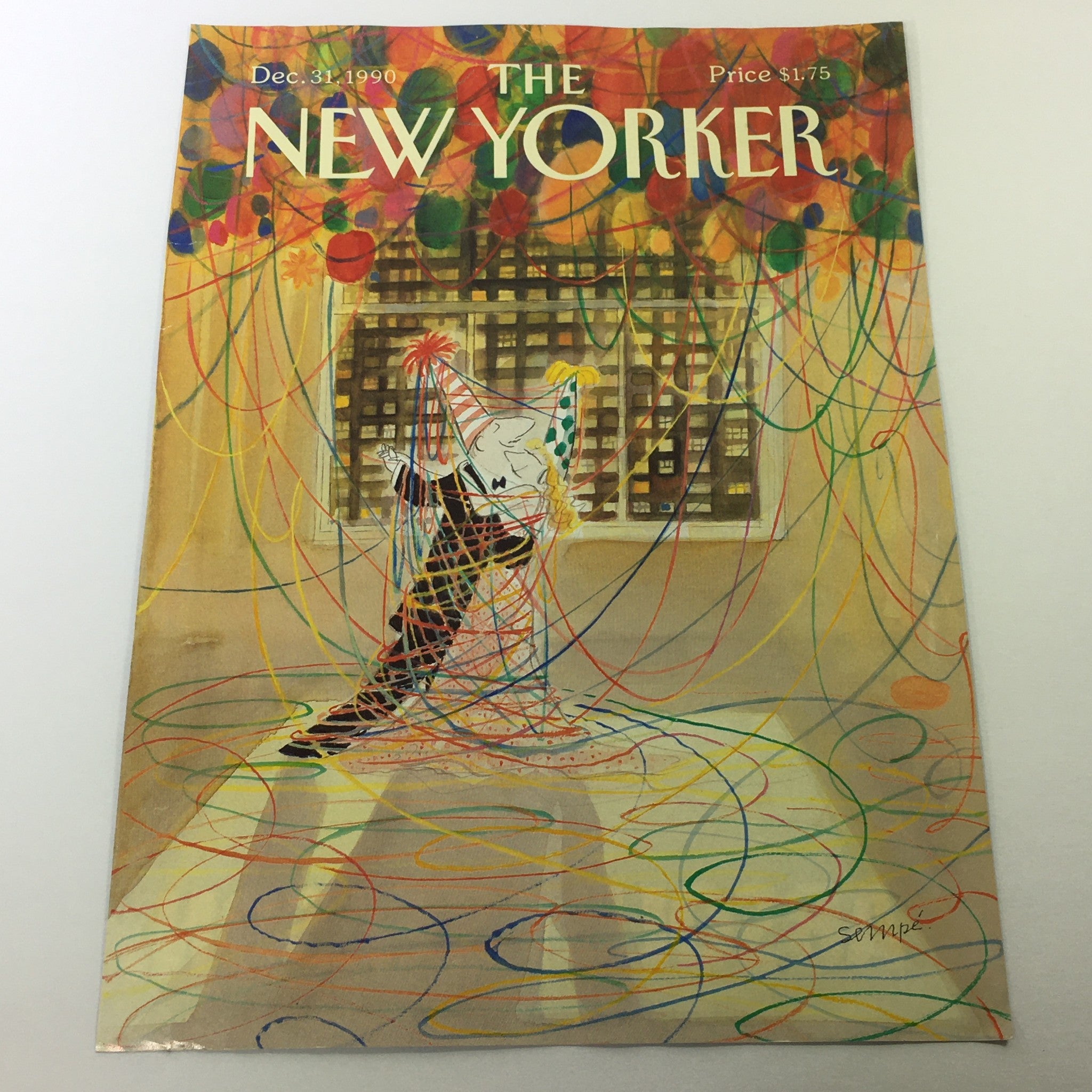 COVER ONLY - The New Yorker Magazine December 31 1990 - Jean-Jacques Sempe