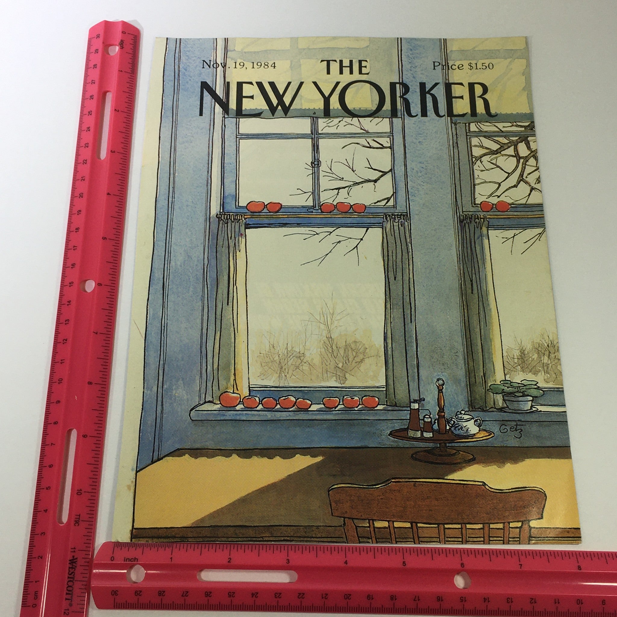 COVER ONLY - The New Yorker Magazine November 19 1984 - Arthur Getz