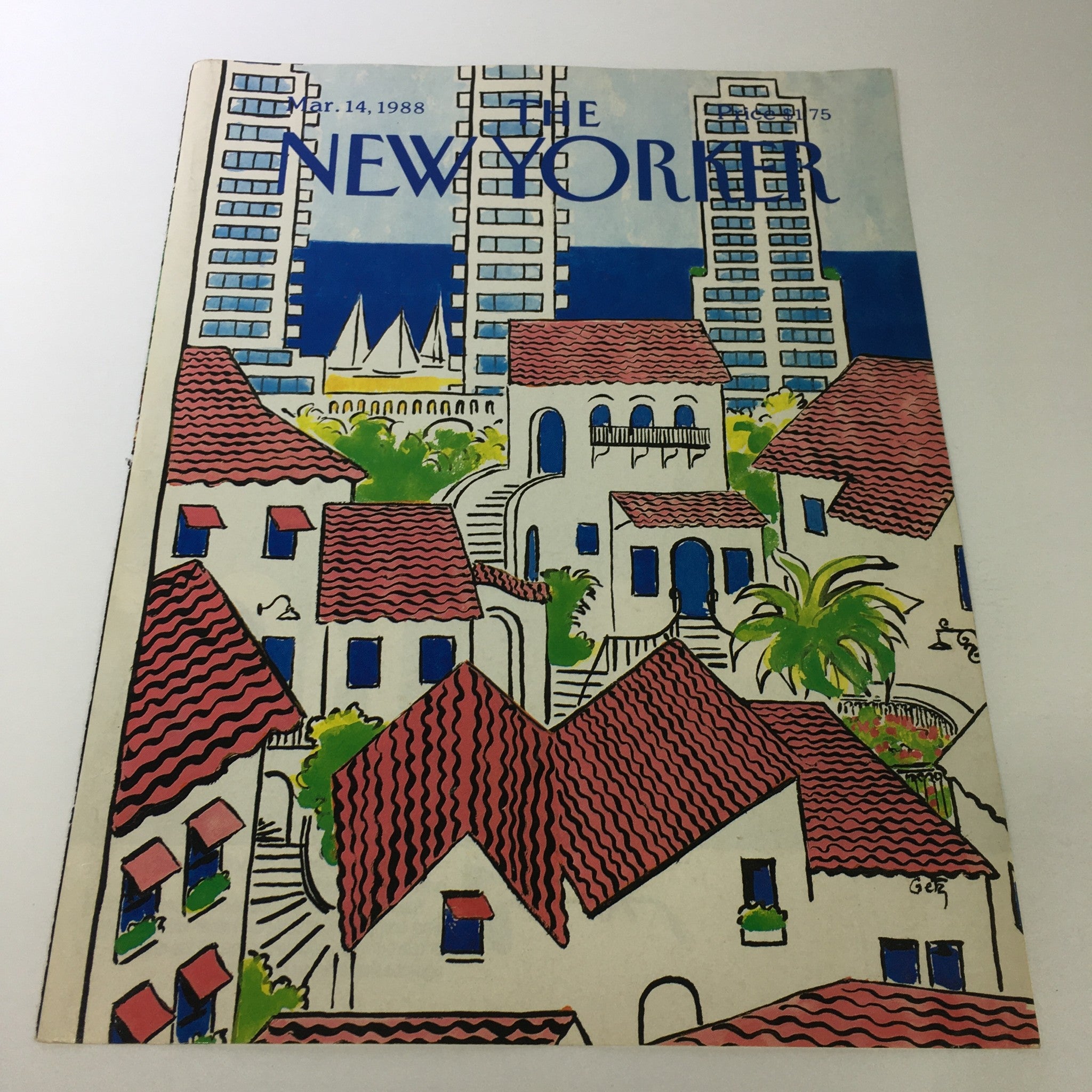 COVER ONLY - The New Yorker Magazine March 14 1988 - Arthur Getz