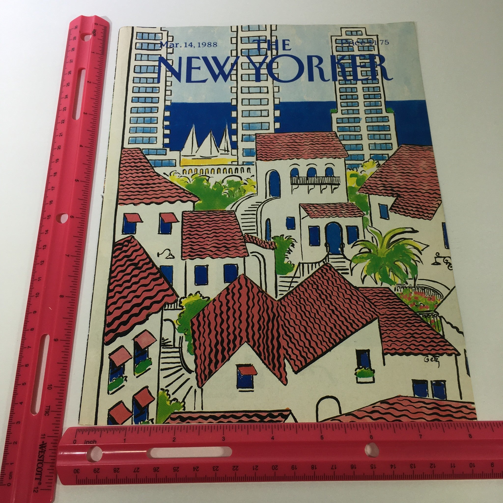 COVER ONLY - The New Yorker Magazine March 14 1988 - Arthur Getz