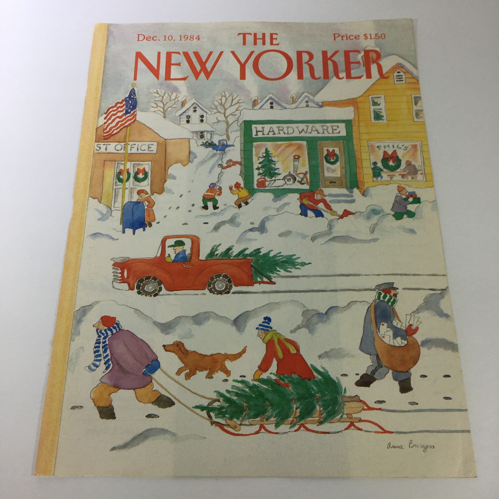 COVER ONLY - The New Yorker Magazine December 10 1984 - Anne Burgess