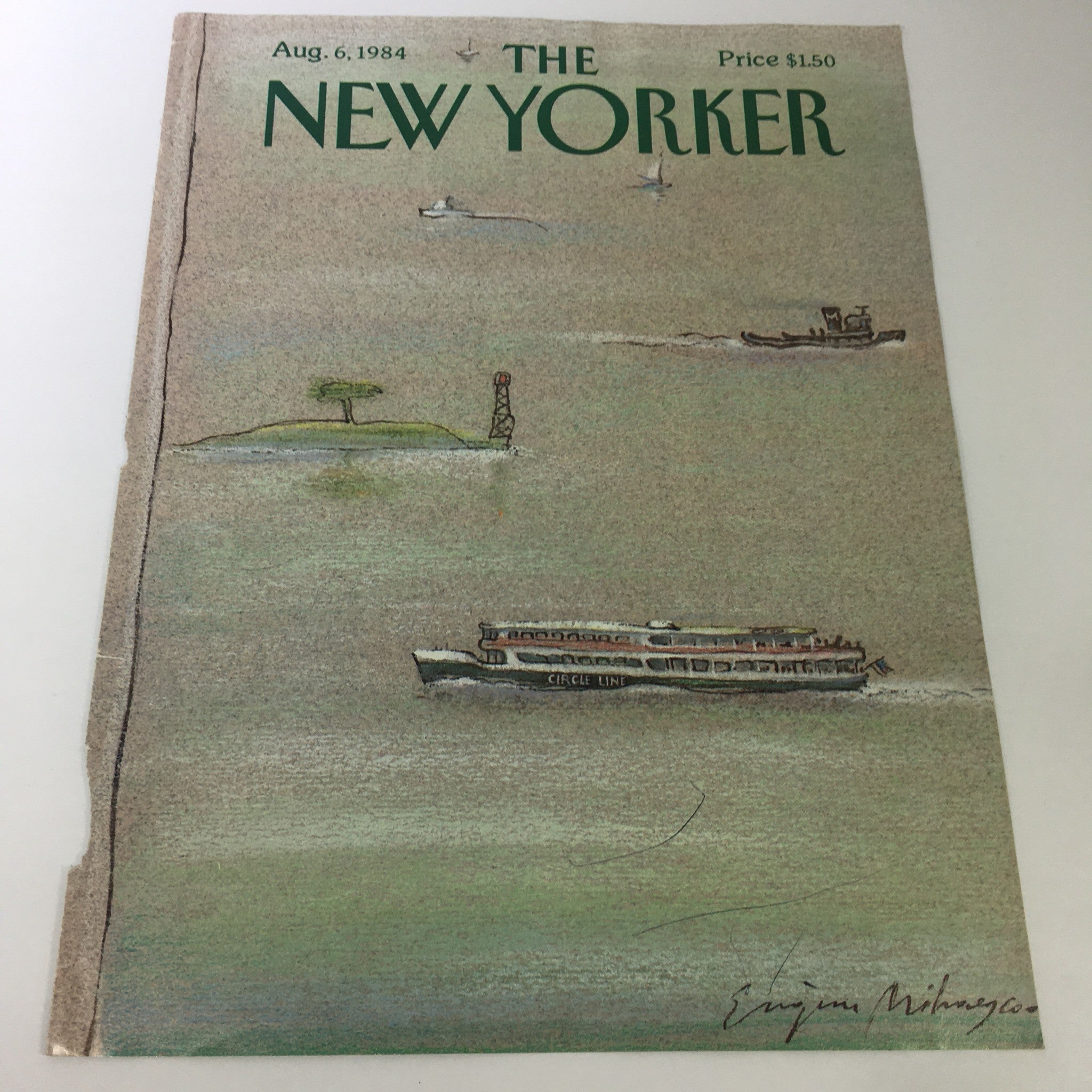 COVER ONLY - The New Yorker Magazine August 6 1984 - Eugene Mihaesco