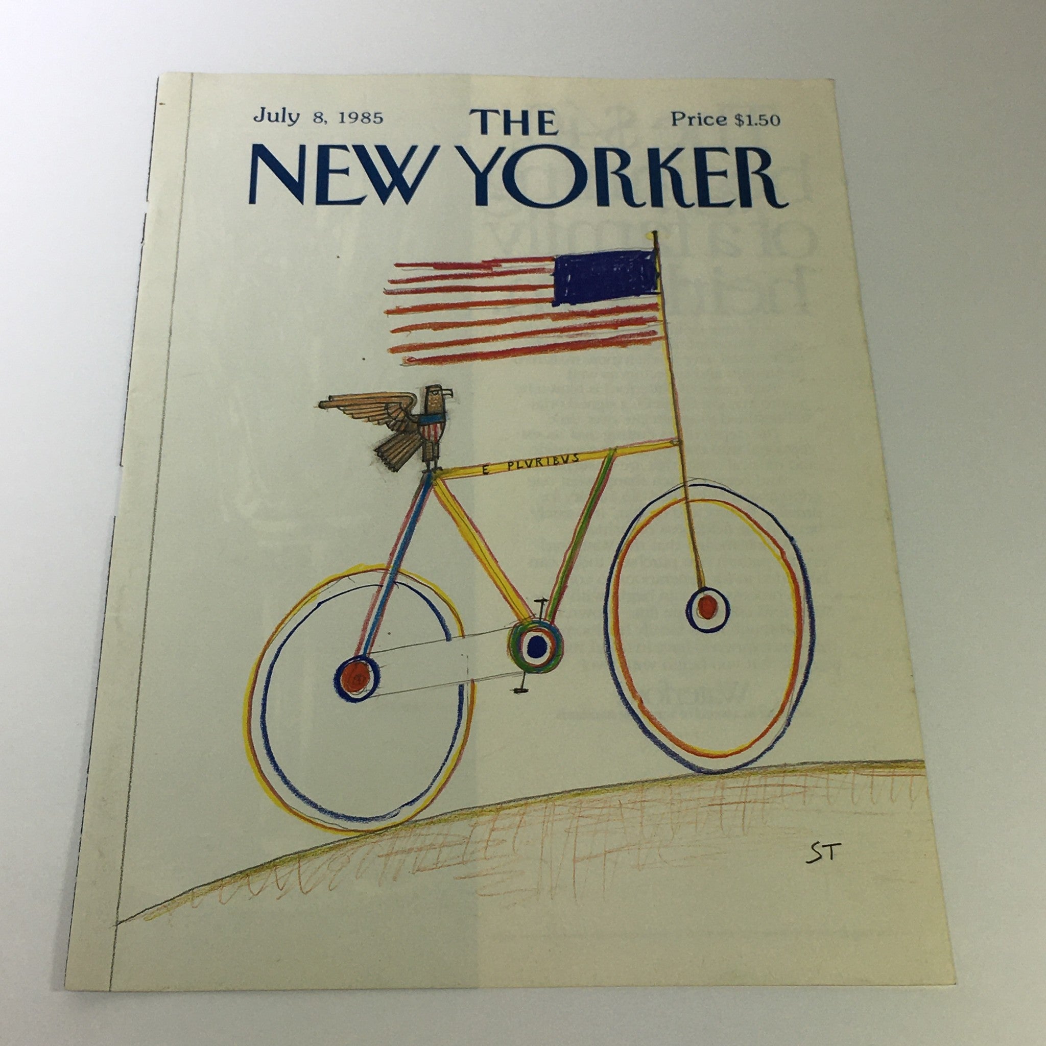 COVER ONLY - The New Yorker Magazine July 8 1985 - Saul Steinberg