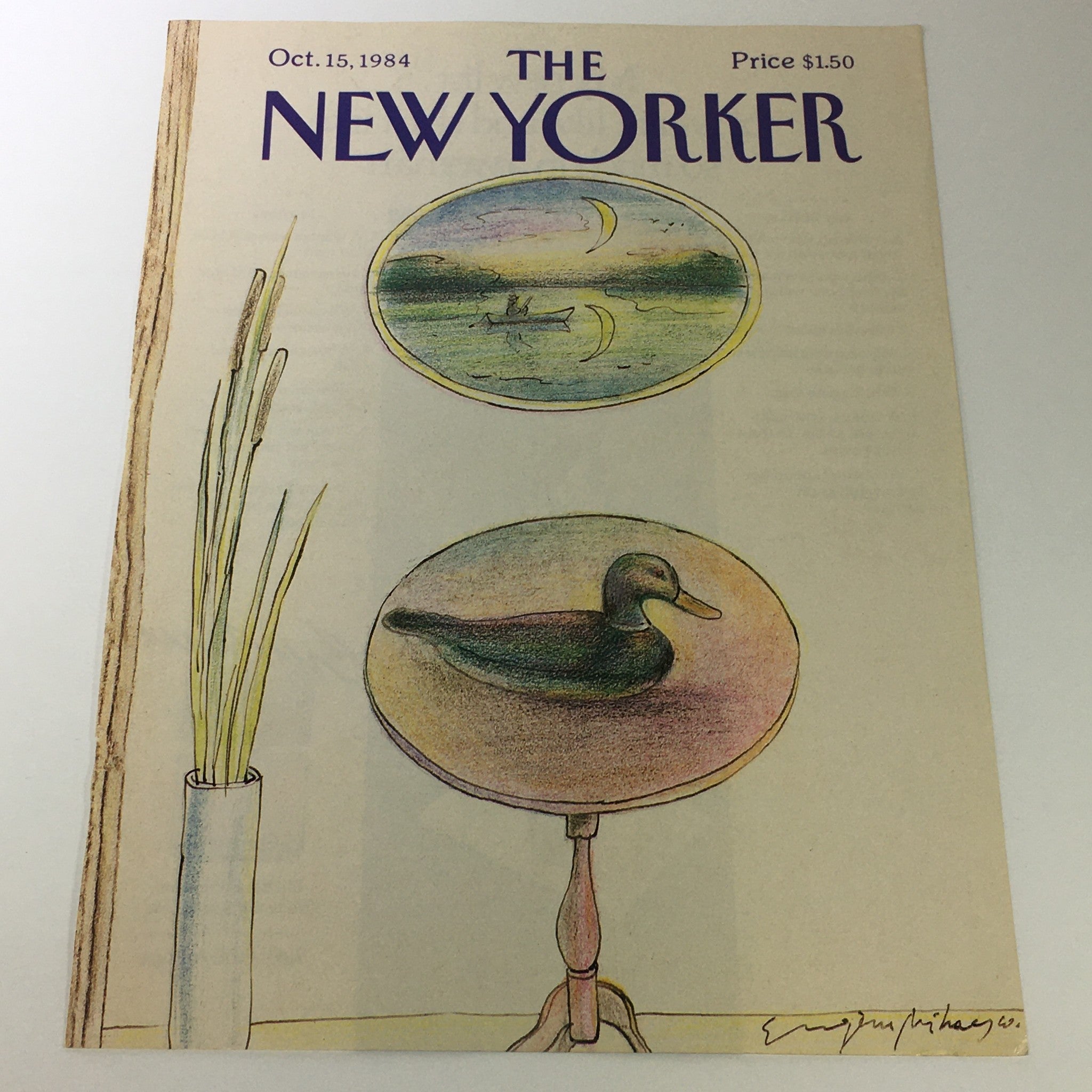 COVER ONLY - The New Yorker Magazine October 15 1984 - Eugene Mihaesco