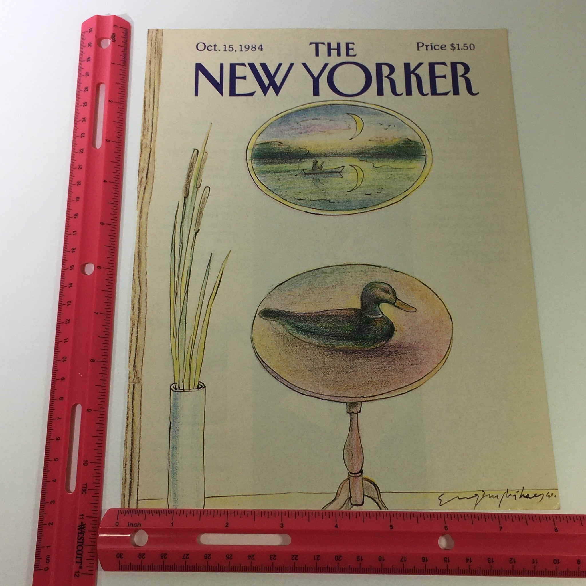 COVER ONLY - The New Yorker Magazine October 15 1984 - Eugene Mihaesco