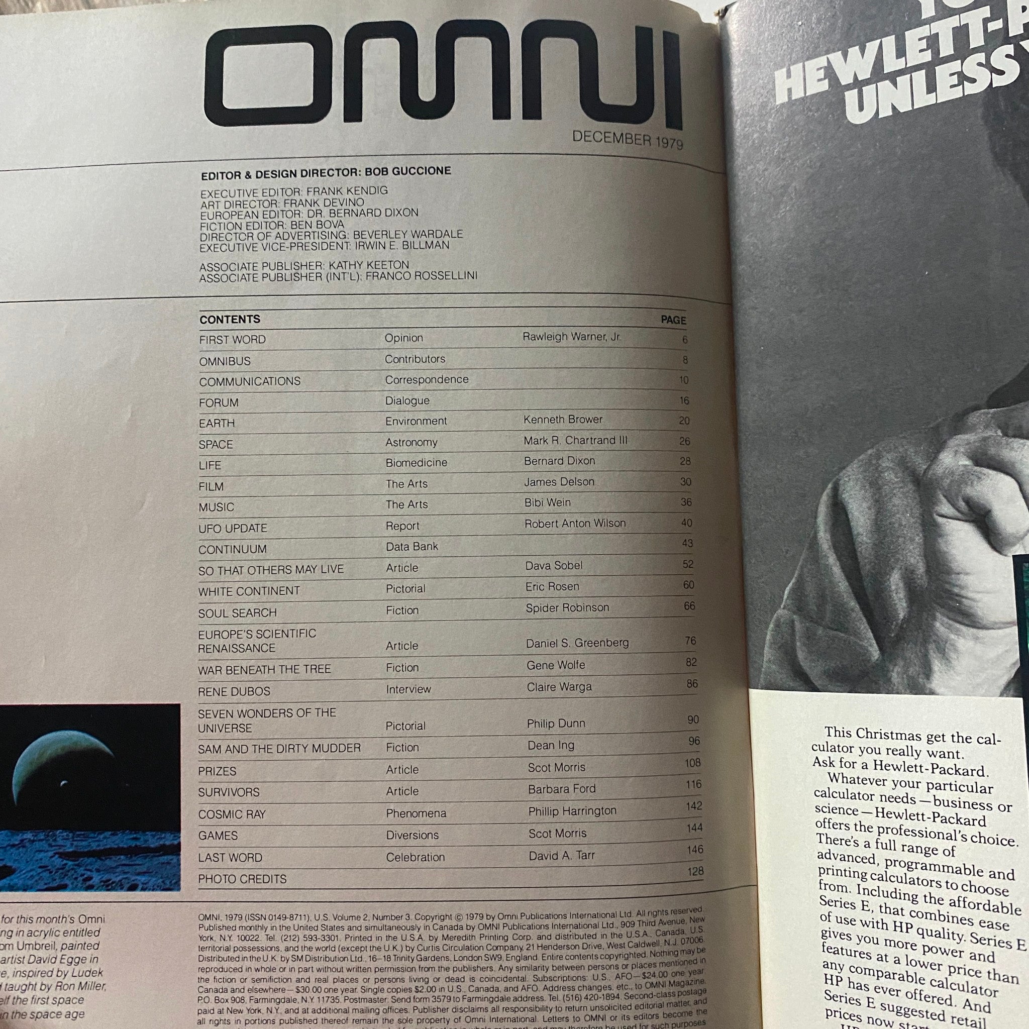 VTG Omni Magazine December 1979 Seven Wonders of The Universe No Label