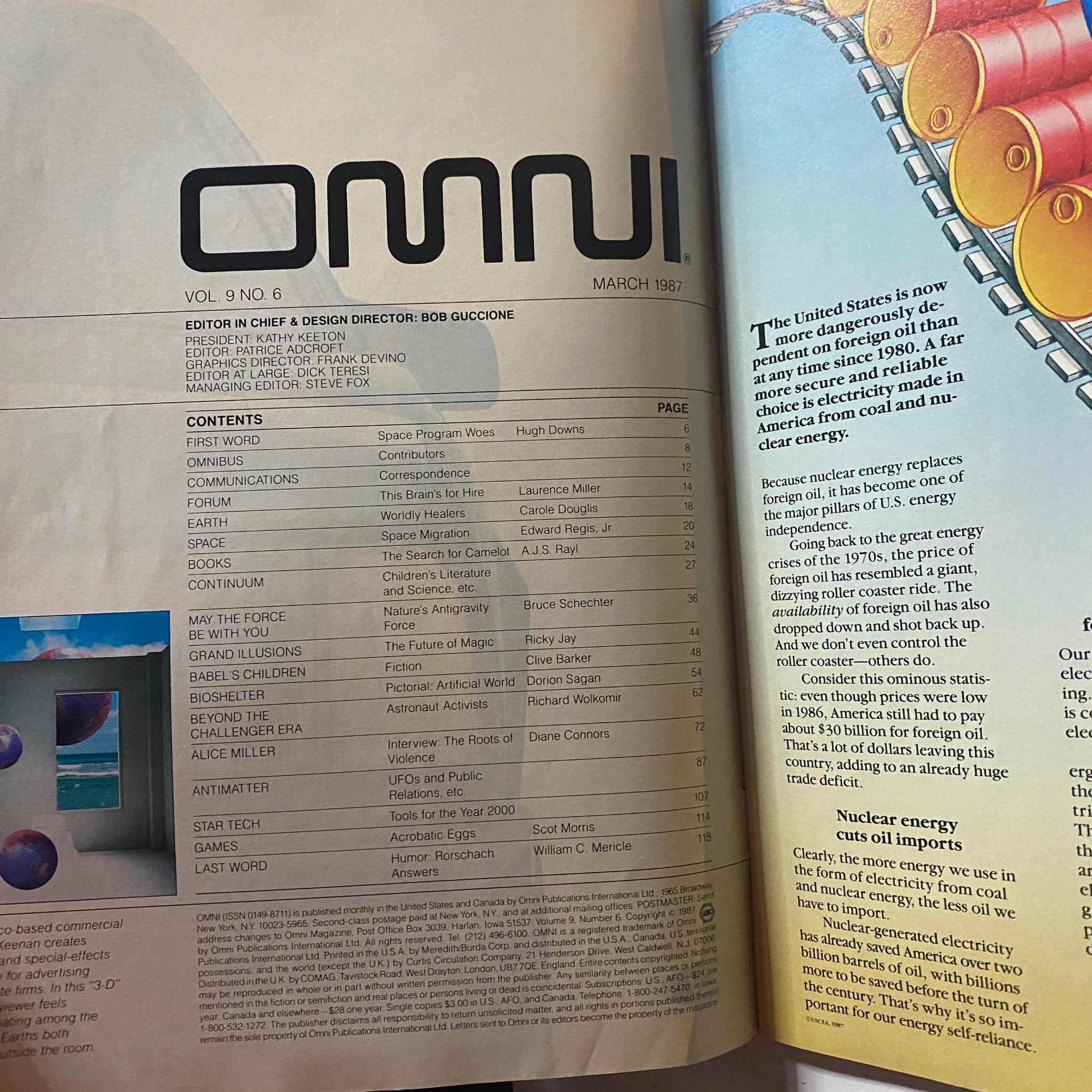 VTG Omni Magazine March 1987 The Fifth Force: The Realities of Antigravity