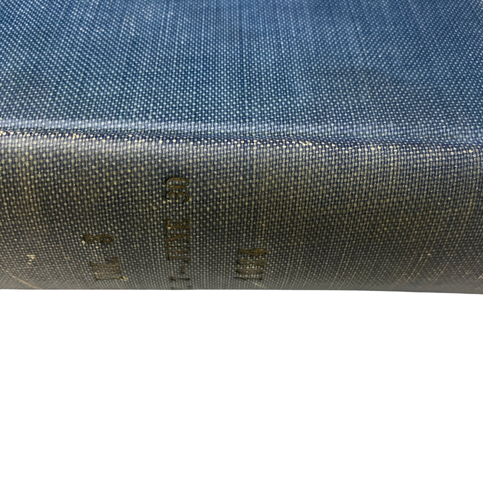 Close-up of the spine of the Time Magazine Bound Weekly 1924 January - June Taft Borah King 26 issues, highlighting its sturdy binding.