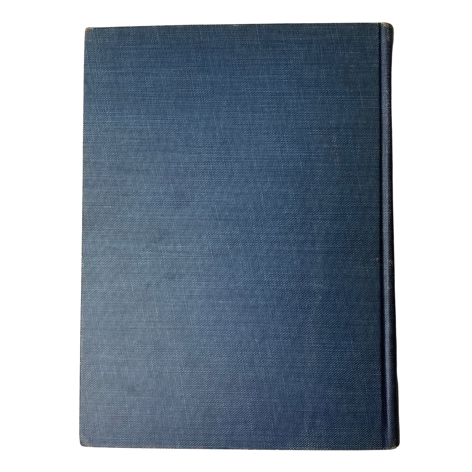 Spine view of 'Time Magazine Bound Weekly 1924 January - June', showcasing its sturdy construction and classic blue fabric cover for vintage magazine enthusiasts.