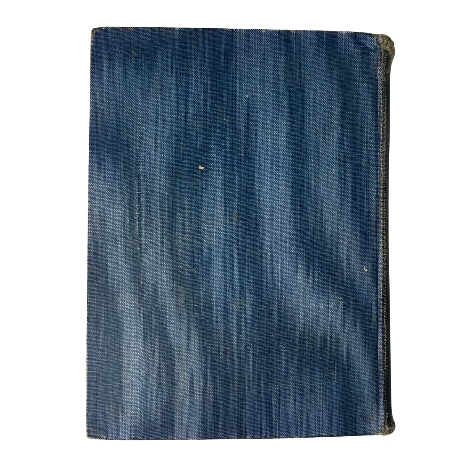 Back cover of Time Magazine Bound Weekly, showcasing the worn blue cloth binding. This historic compilation covers weekly issues from July to December 1924.