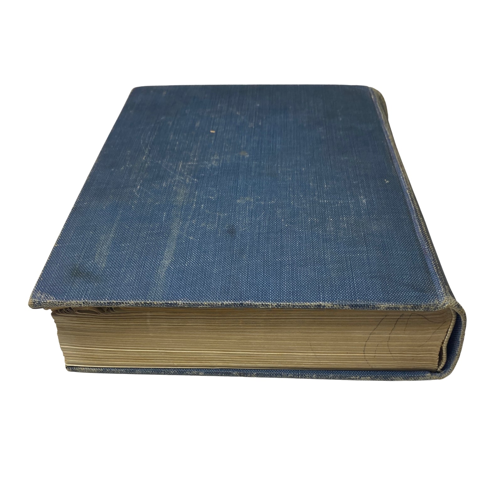 Side view of Time Magazine Bound Weekly, revealing the worn edges of the pages. This volume features articles and figures from July to December 1924.