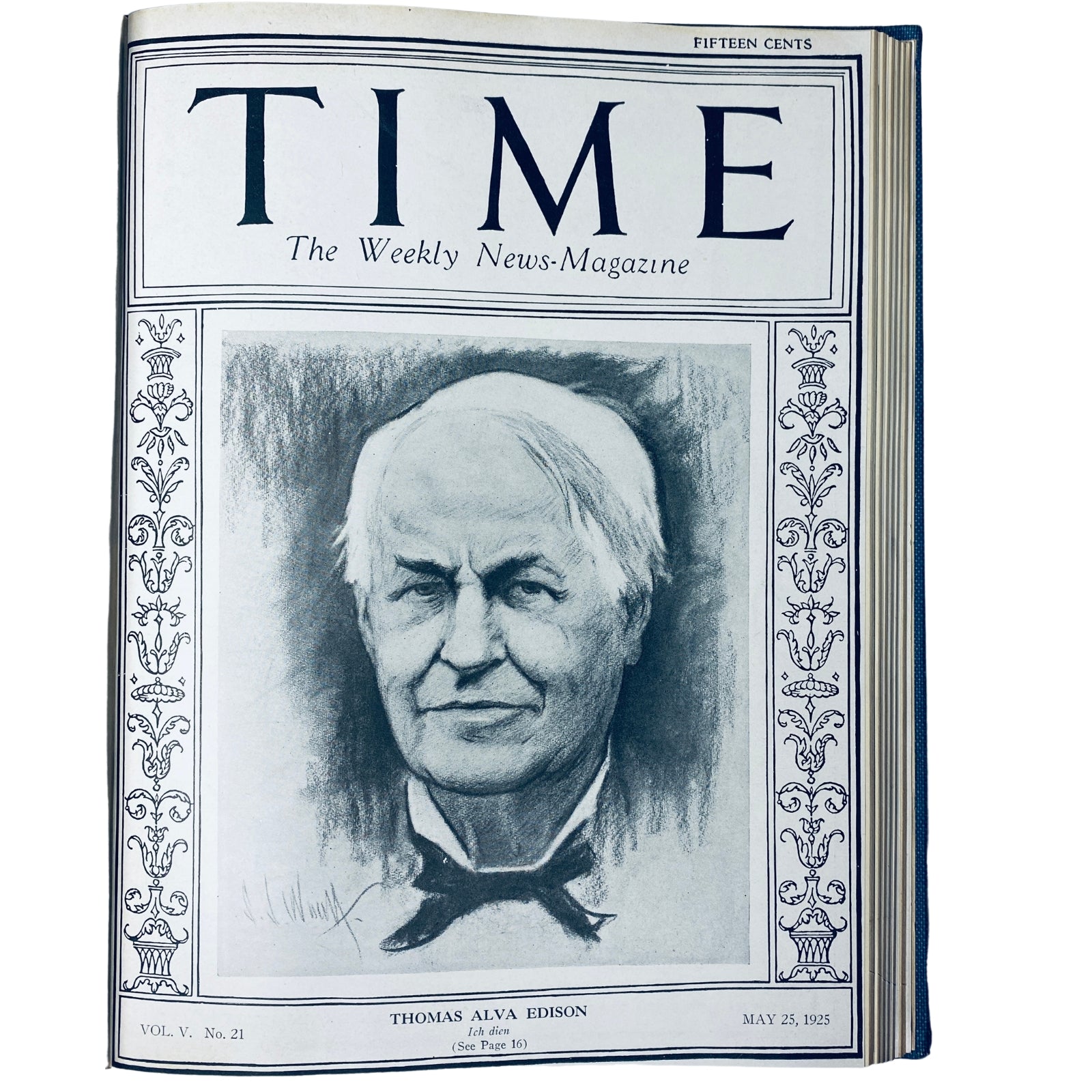 Time Magazine Bound Weekly 1925 January - June Churchill Edison Lull