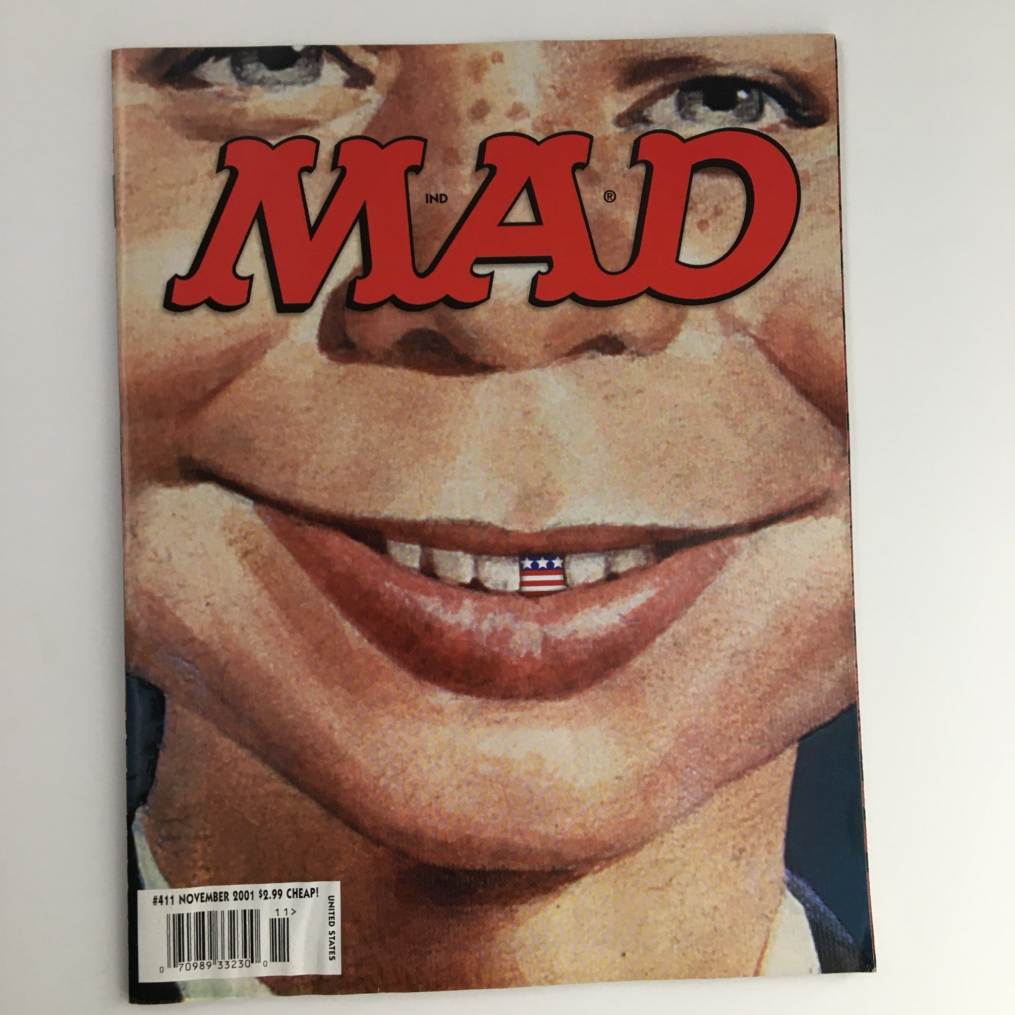 Mad Magazine November 2001 #411 American Flag Tooth FN Fine 6.0